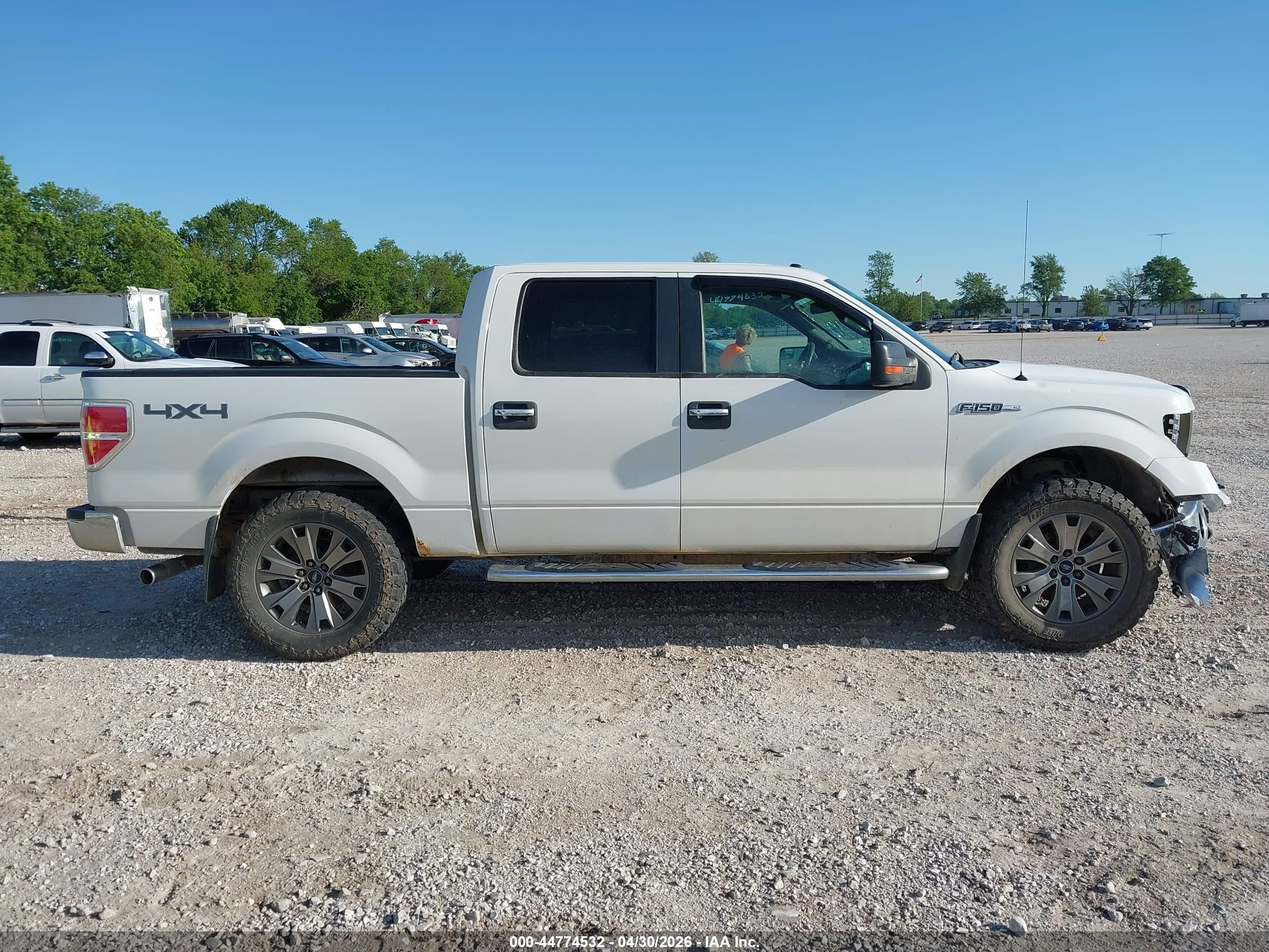 2012 Ford F-150 Xlt White vin: 1FTFW1EFXCFC41240