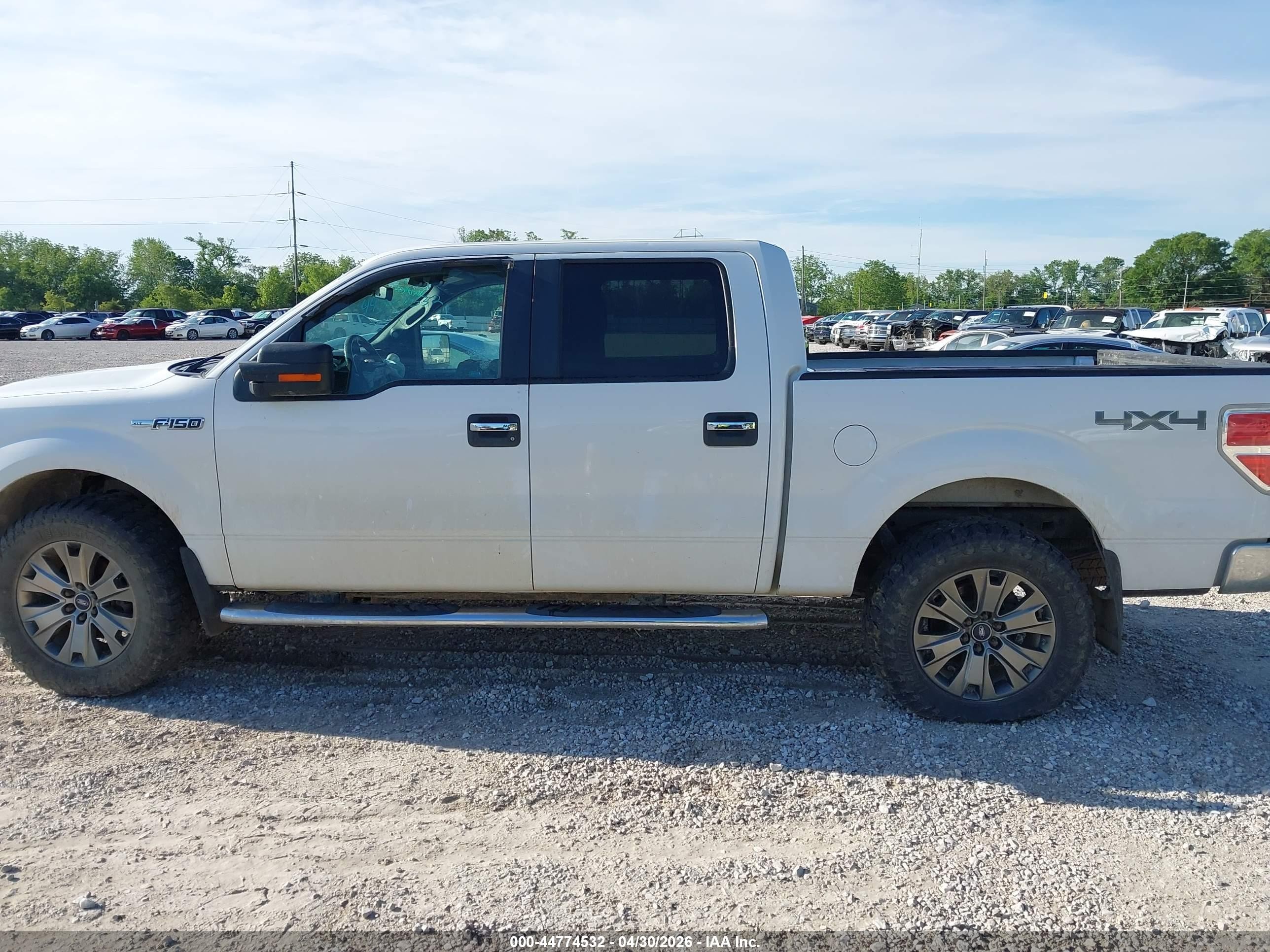 2012 Ford F-150 Xlt White vin: 1FTFW1EFXCFC41240