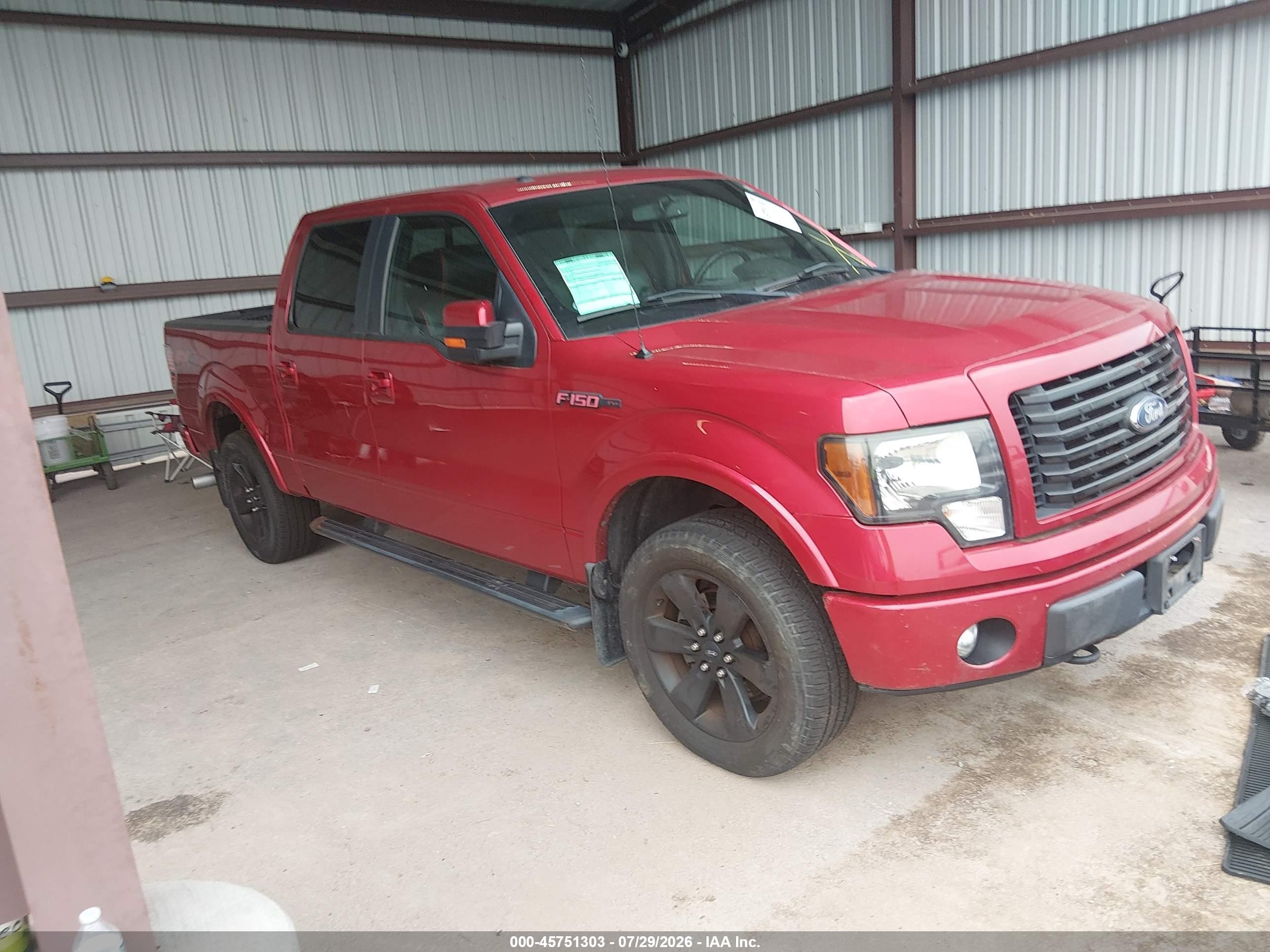 2012 Ford F-150 Fx4 Red vin: 1FTFW1EFXCFC78062