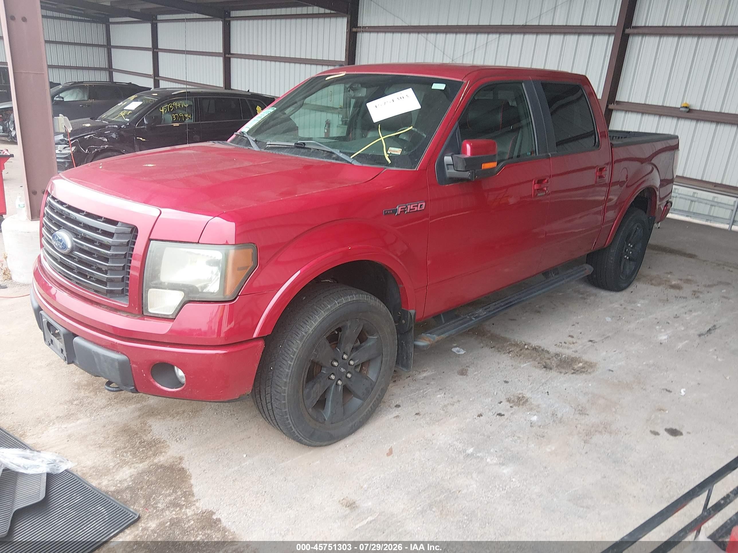 2012 Ford F-150 Fx4 Red vin: 1FTFW1EFXCFC78062