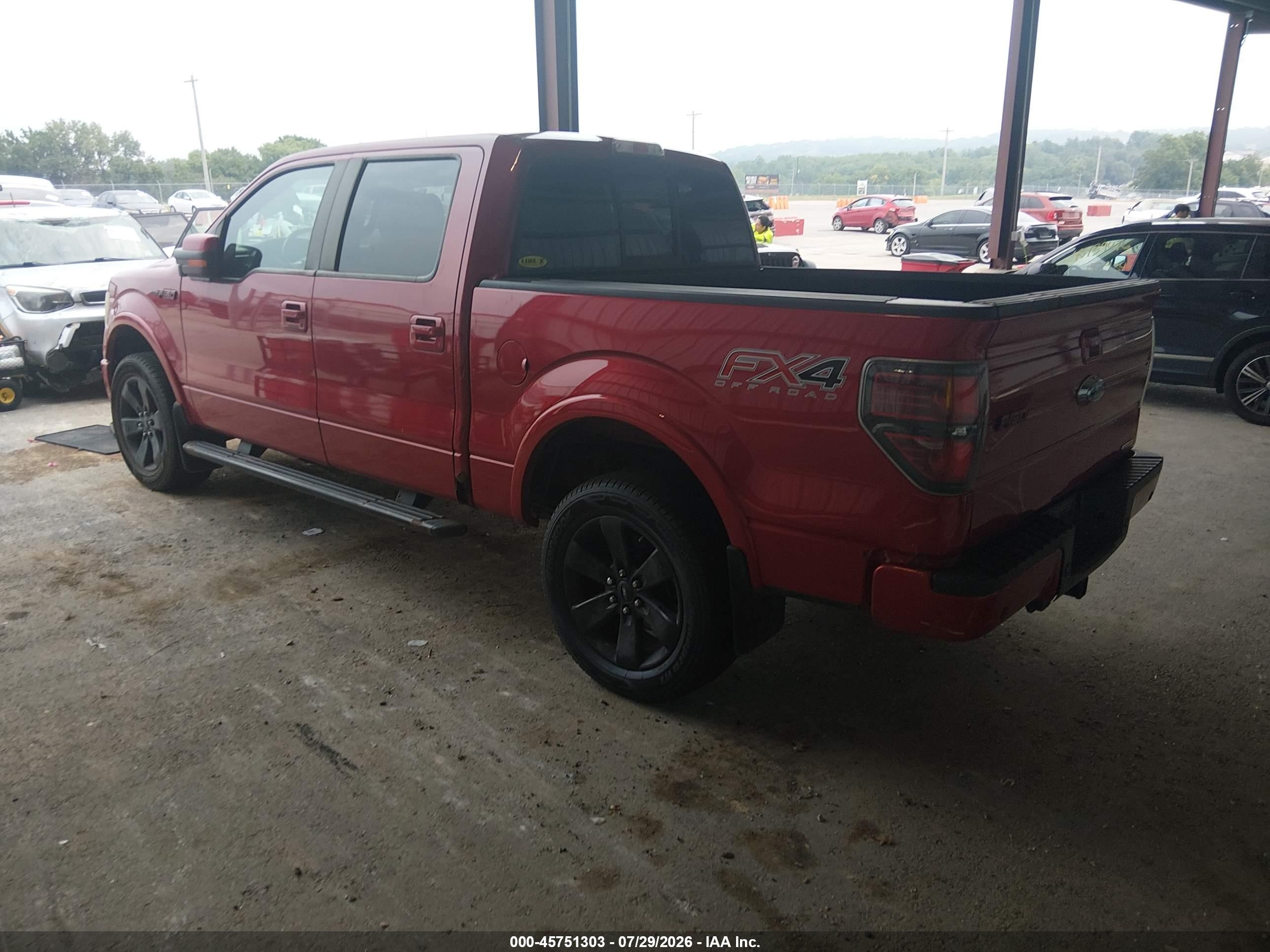 2012 Ford F-150 Fx4 Red vin: 1FTFW1EFXCFC78062