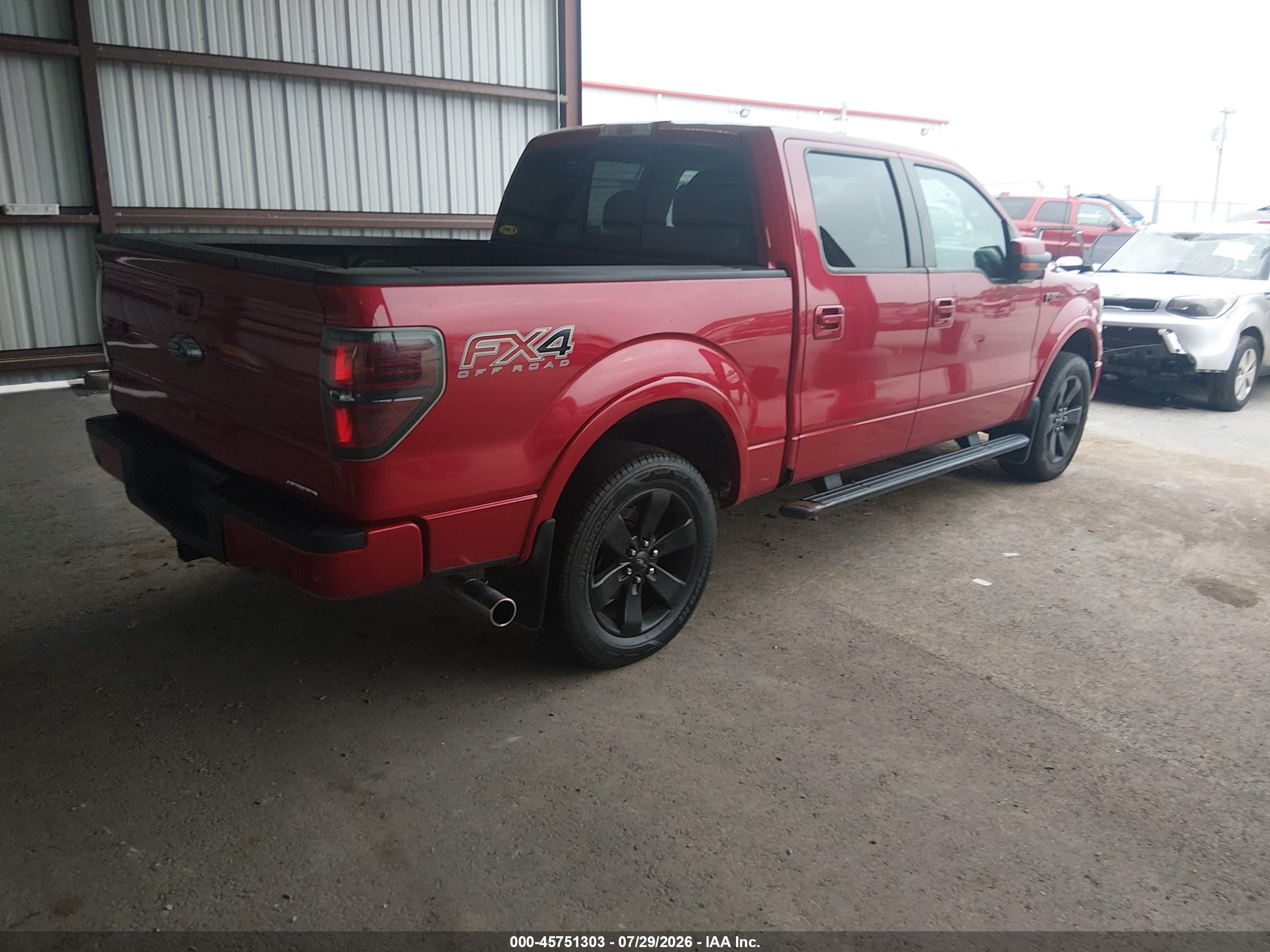 2012 Ford F-150 Fx4 Red vin: 1FTFW1EFXCFC78062