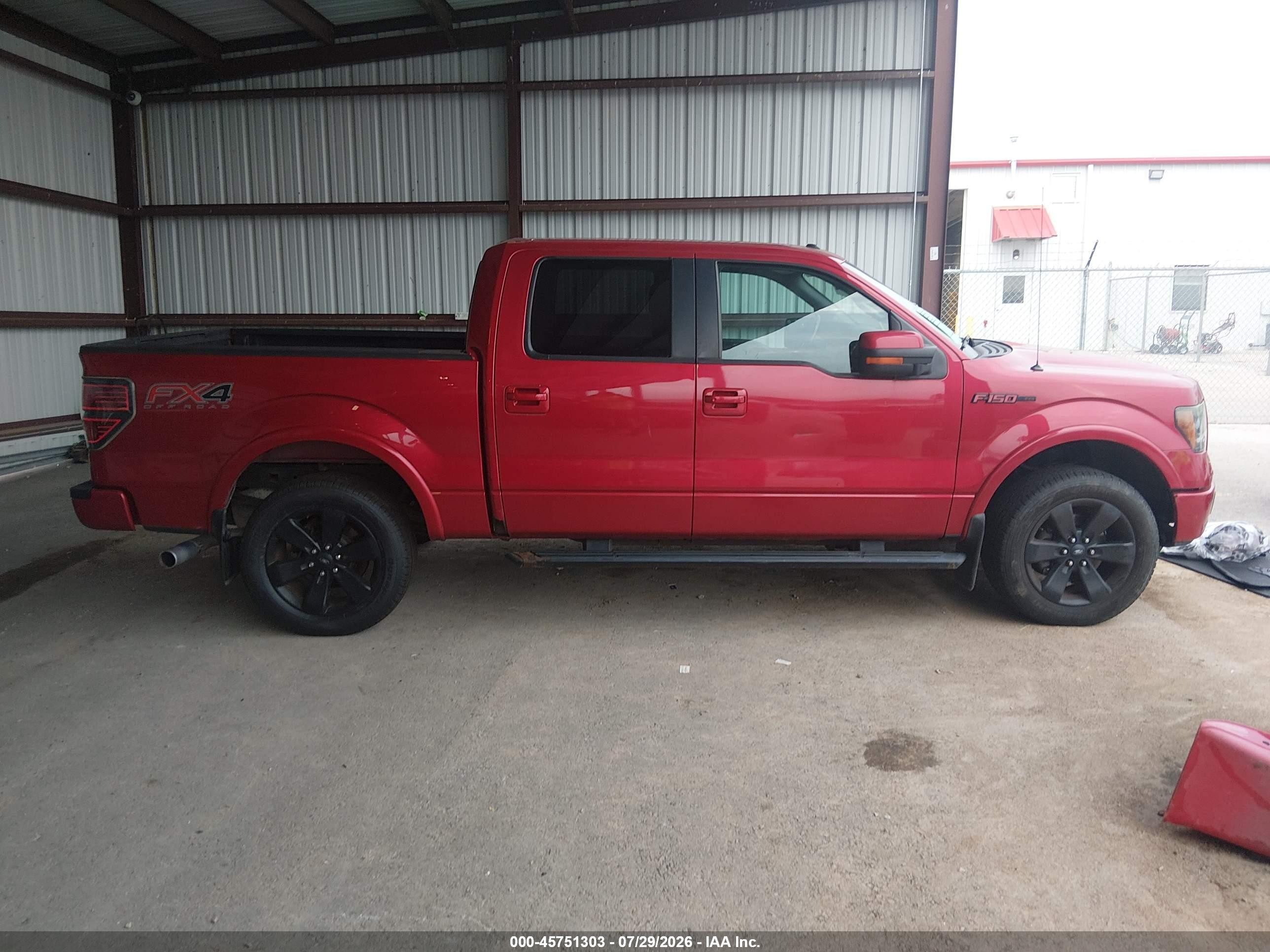 2012 Ford F-150 Fx4 Red vin: 1FTFW1EFXCFC78062