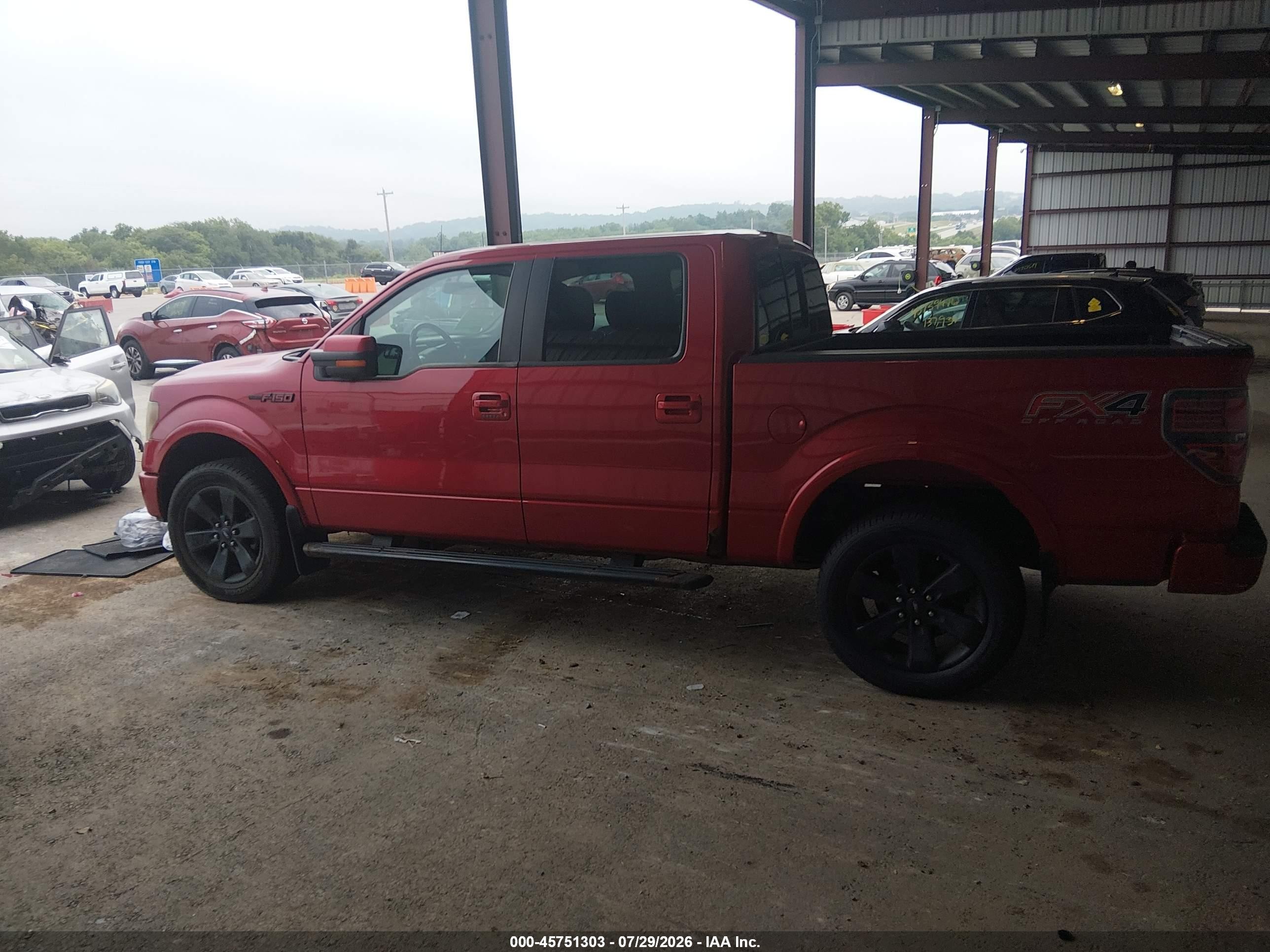 2012 Ford F-150 Fx4 Red vin: 1FTFW1EFXCFC78062