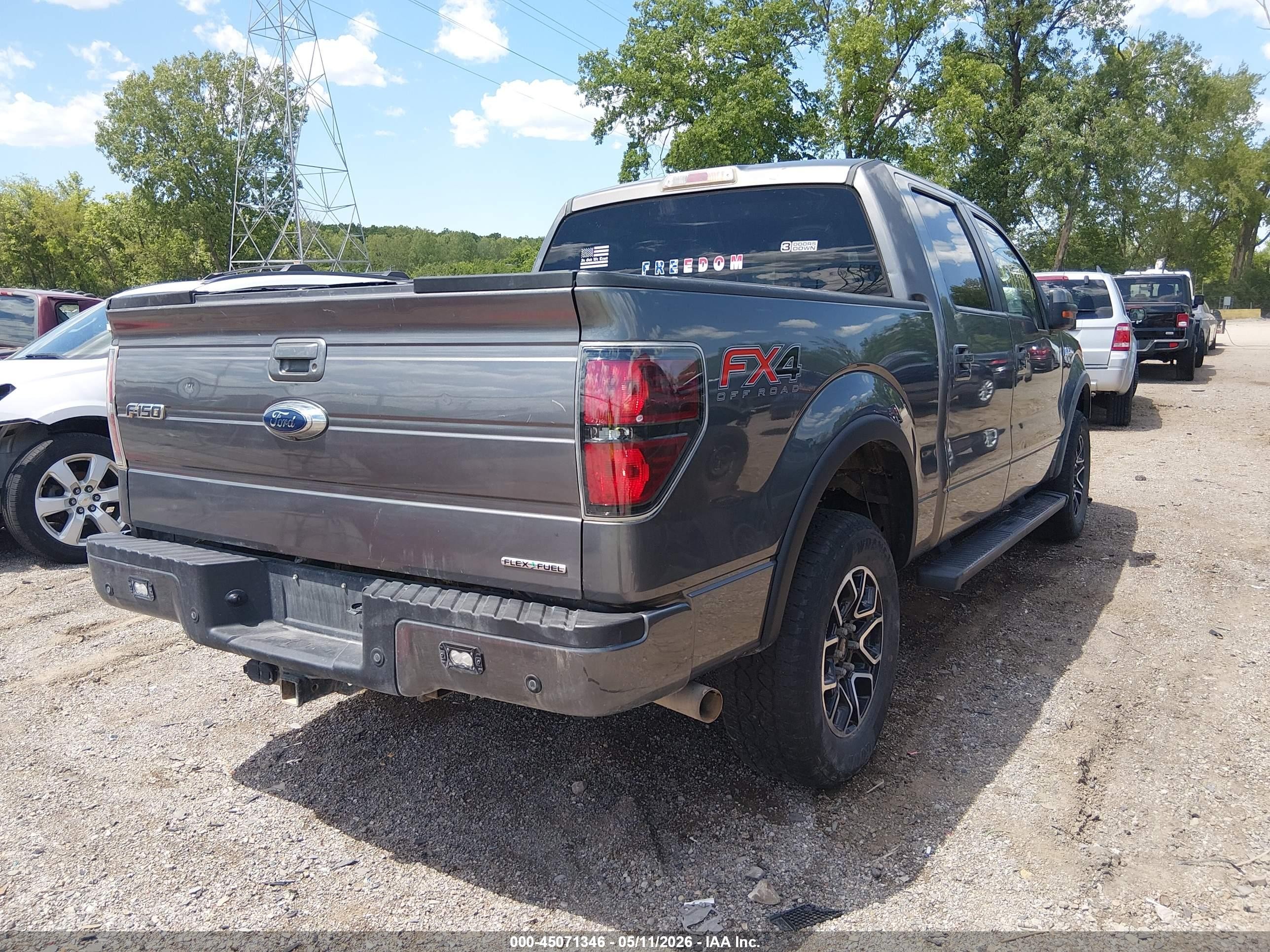 2013 Ford F-150 Fx4 Gray vin: 1FTFW1EFXDFA42111