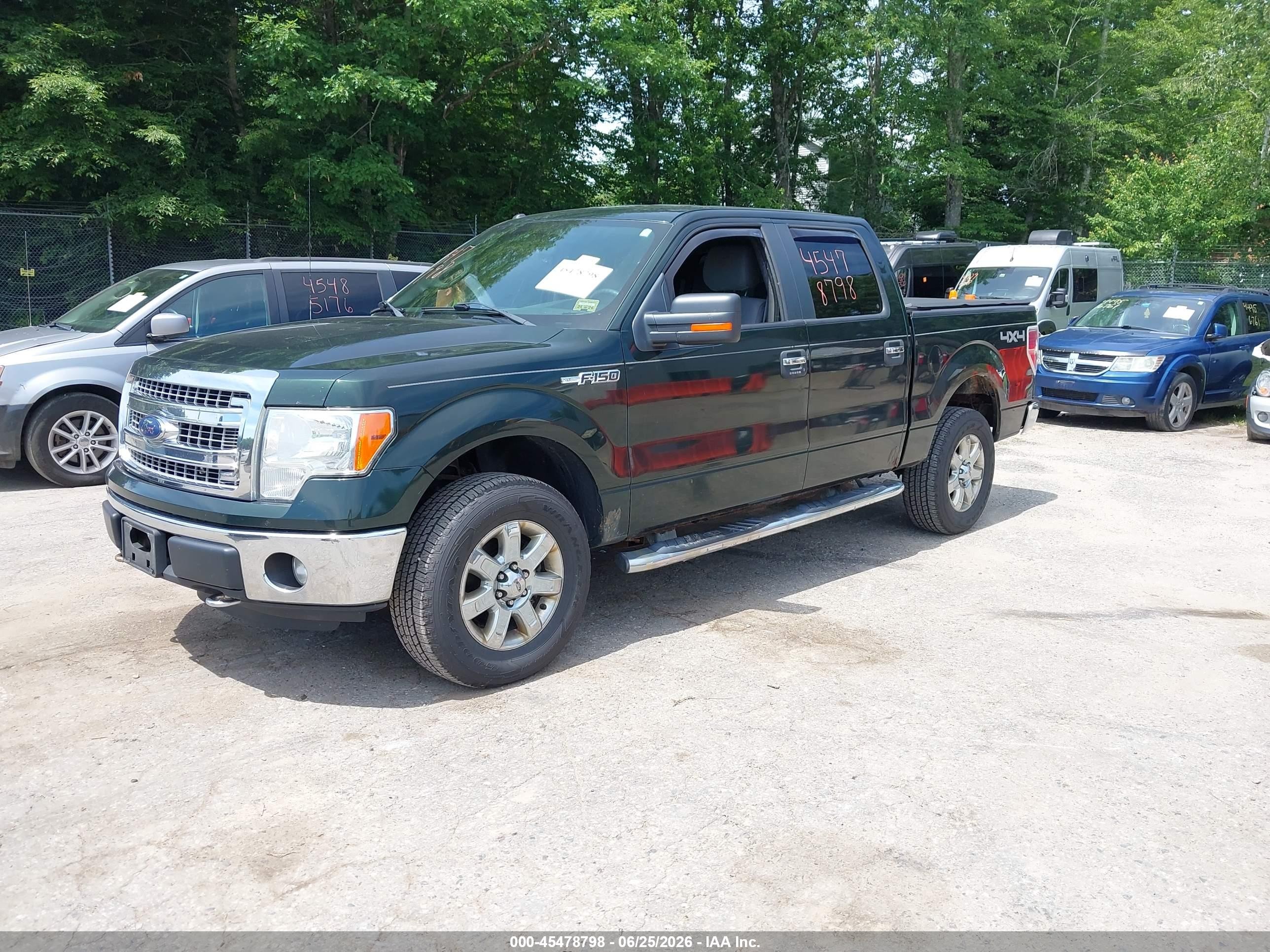 2013 Ford F-150 Fx4/king Ranch/lariat/platinum/xl/xlt Green vin: 1FTFW1EFXDFC52787