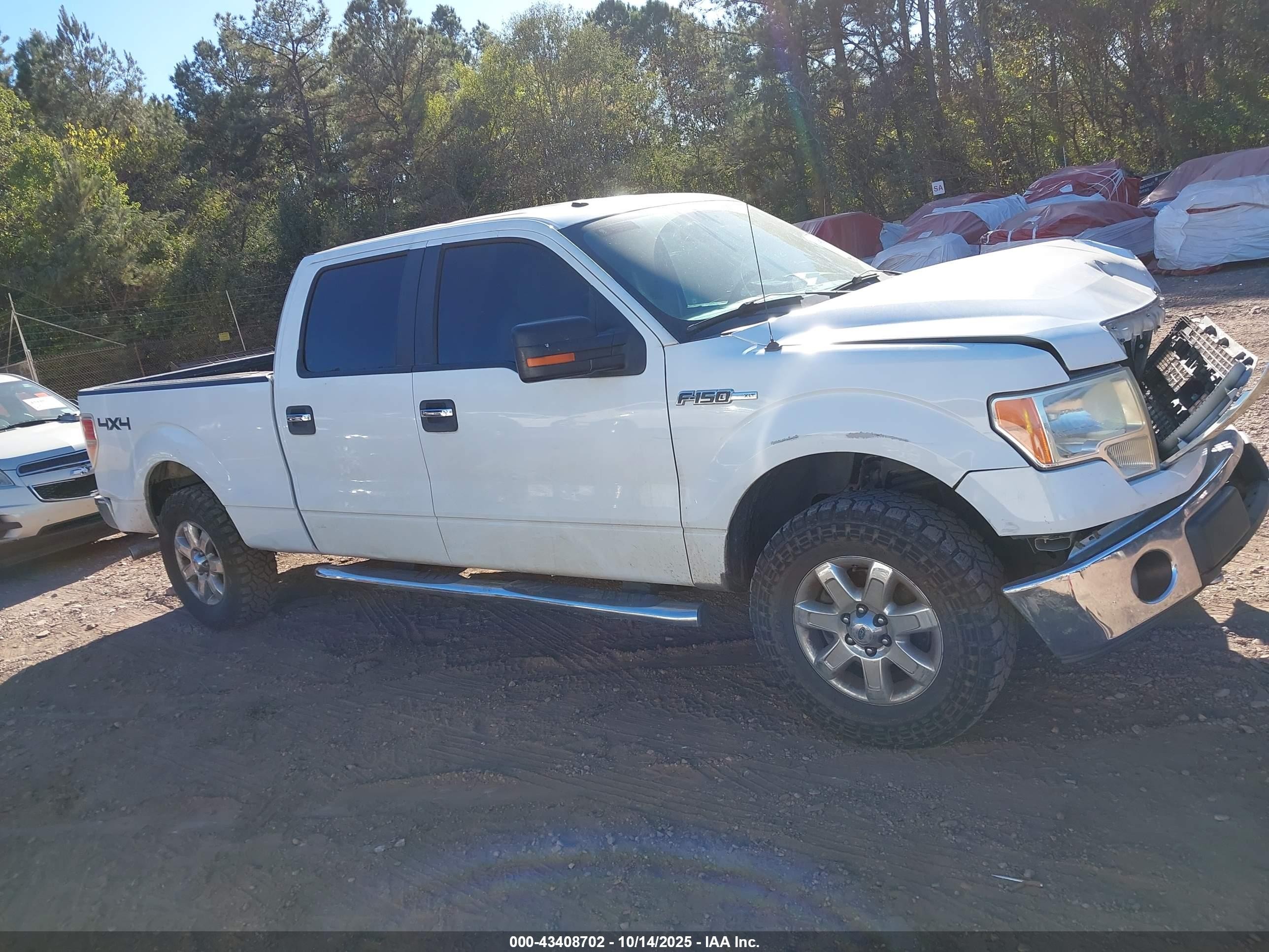 2013 Ford F-150 Xlt White vin: 1FTFW1EFXDKG26631