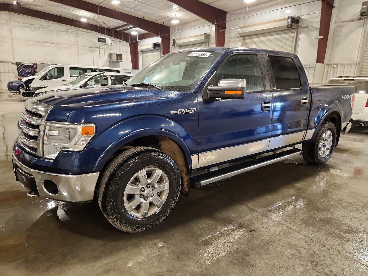 2014 Ford F150 Supercrew Blue vin: 1FTFW1EFXEFB09887
