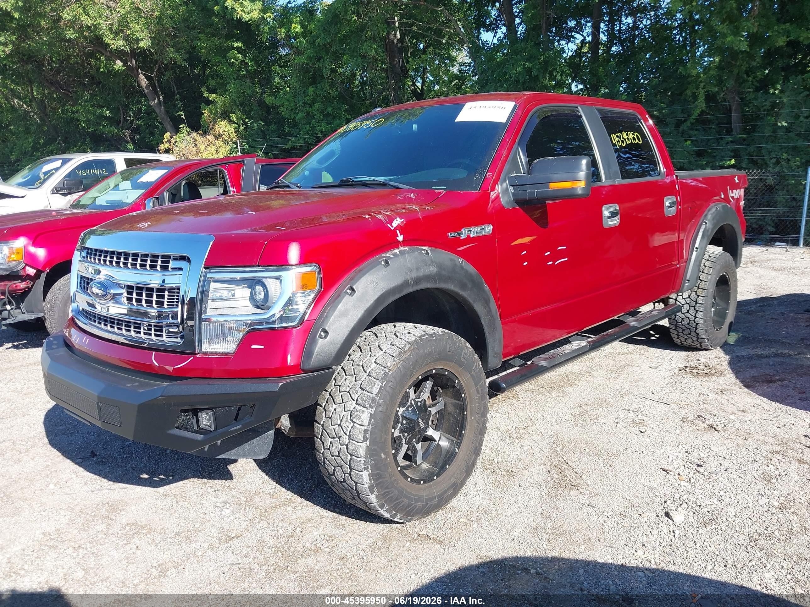 2014 Ford F-150 Xlt Red vin: 1FTFW1EFXEFC29978
