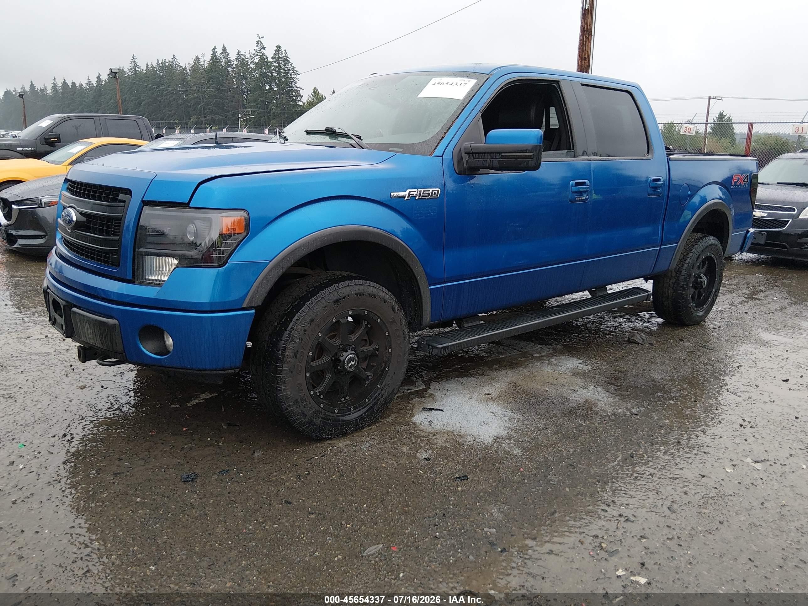 2014 Ford F-150 Fx4 Blue vin: 1FTFW1EFXEFC43153