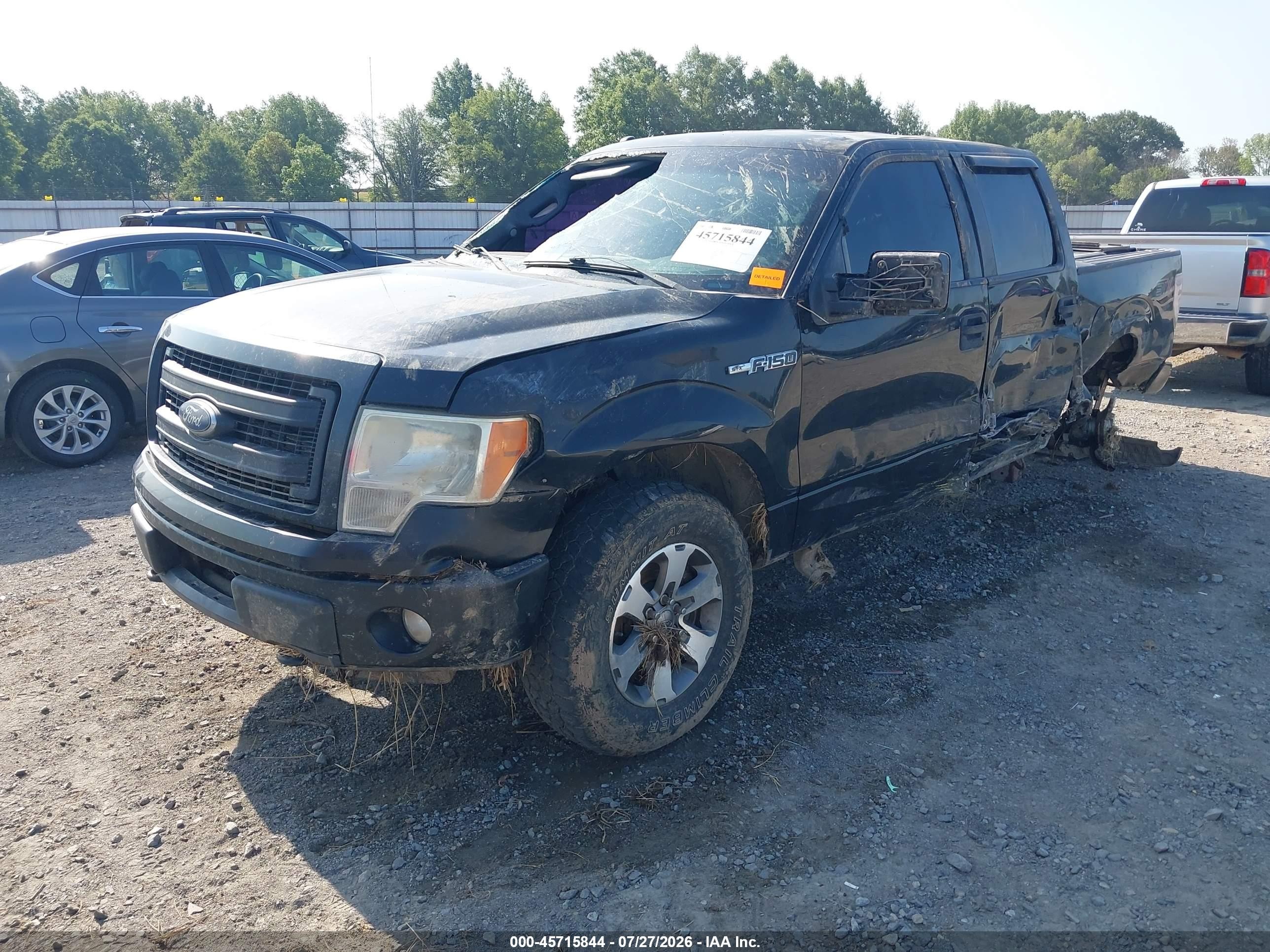 2014 Ford F-150 Stx Black vin: 1FTFW1EFXEKD97644