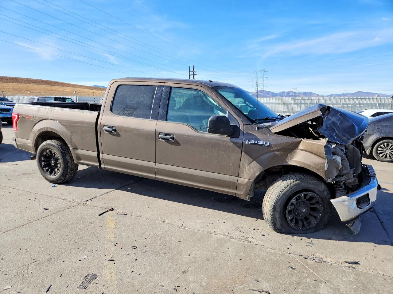 2015 Ford F150 Supercrew Brown vin: 1FTFW1EFXFFB49324