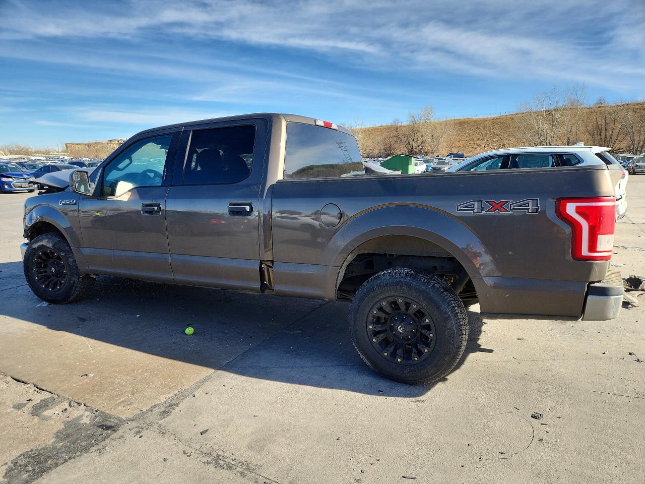 2015 Ford F150 Supercrew Brown vin: 1FTFW1EFXFFB49324