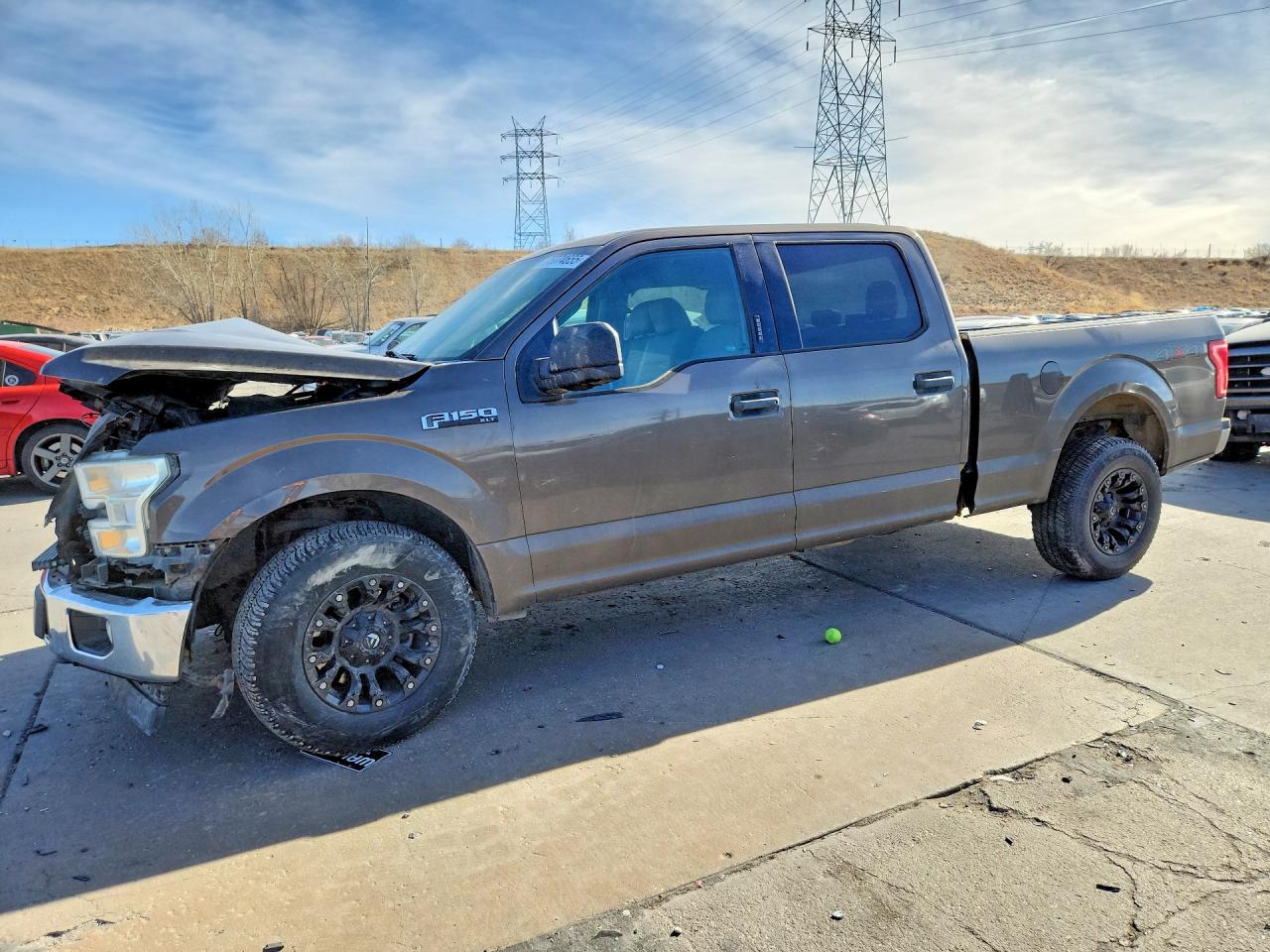 2015 Ford F150 Supercrew Brown vin: 1FTFW1EFXFFB49324