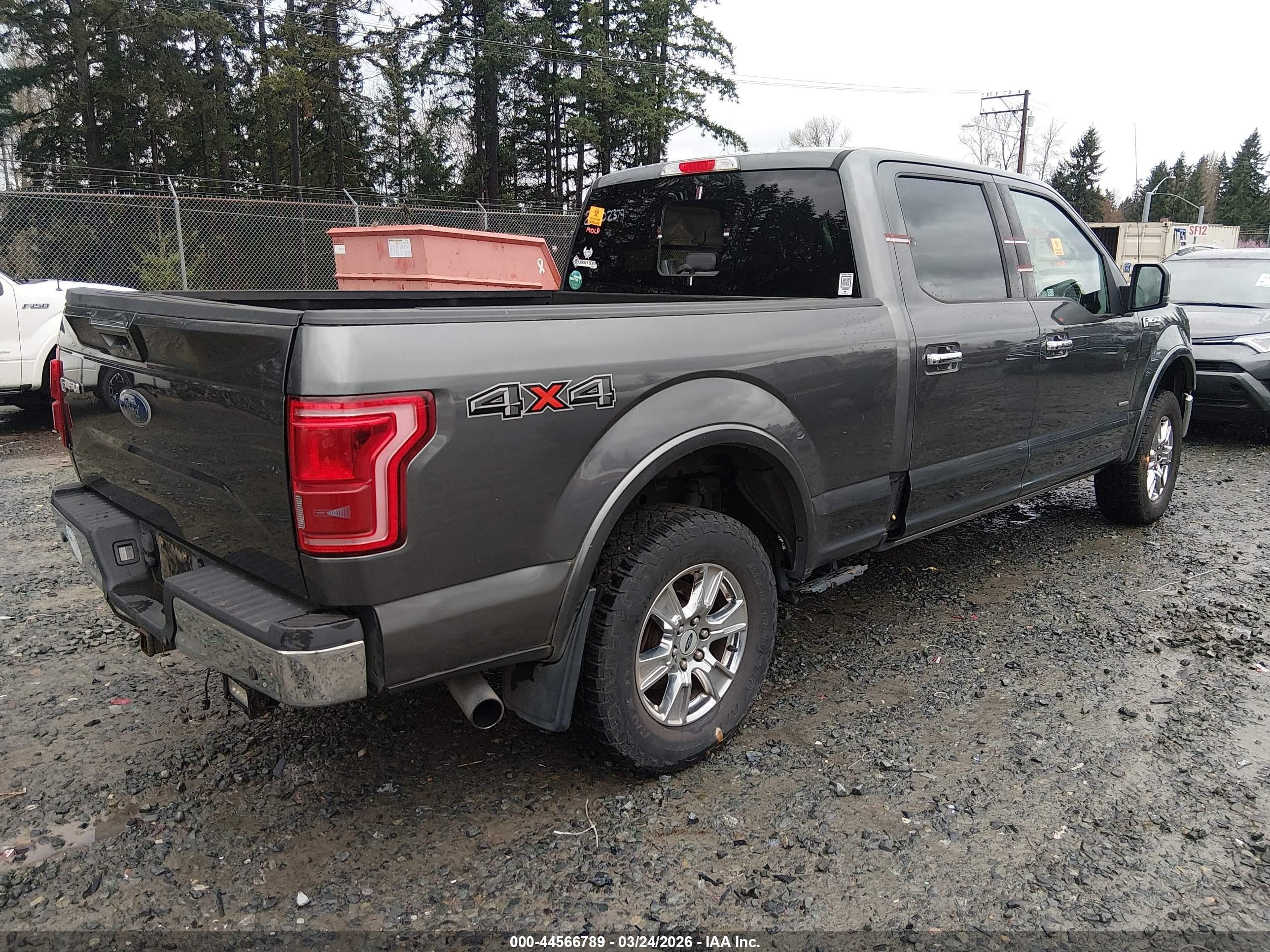 2015 Ford F-150 Lariat Black vin: 1FTFW1EG0FFA06567