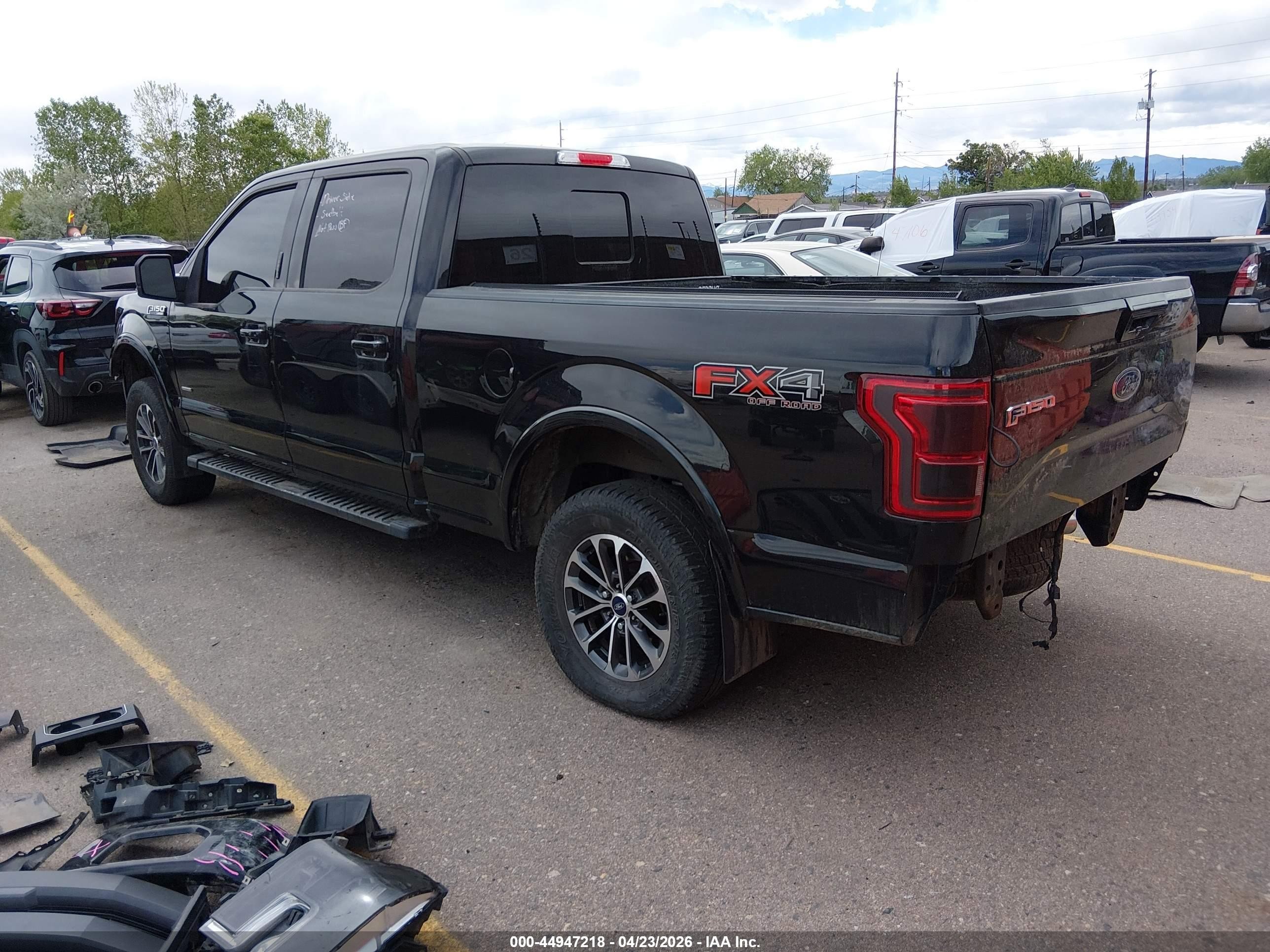 2015 Ford F-150 Lariat Black vin: 1FTFW1EG0FFC17090