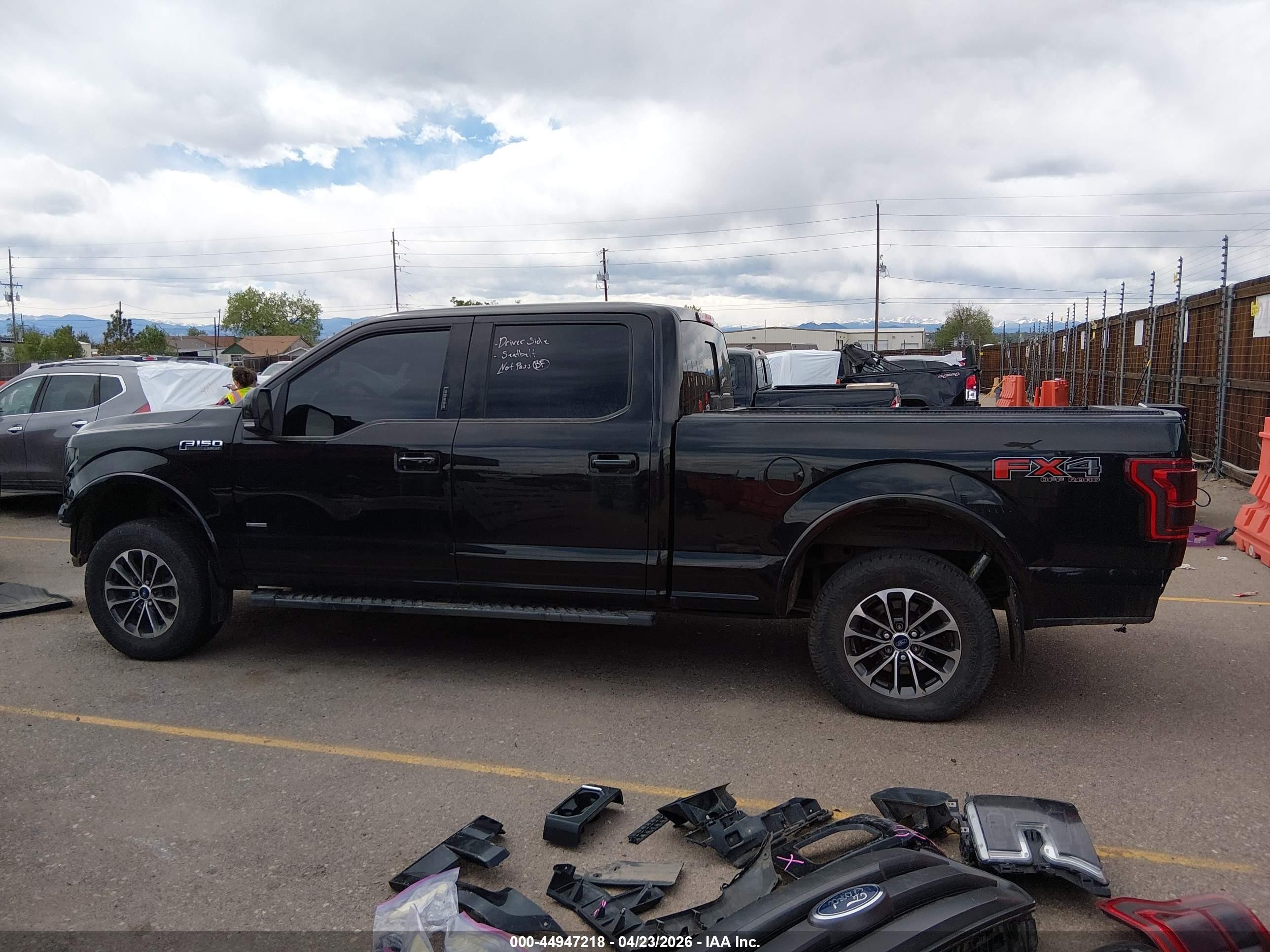 2015 Ford F-150 Lariat Black vin: 1FTFW1EG0FFC17090