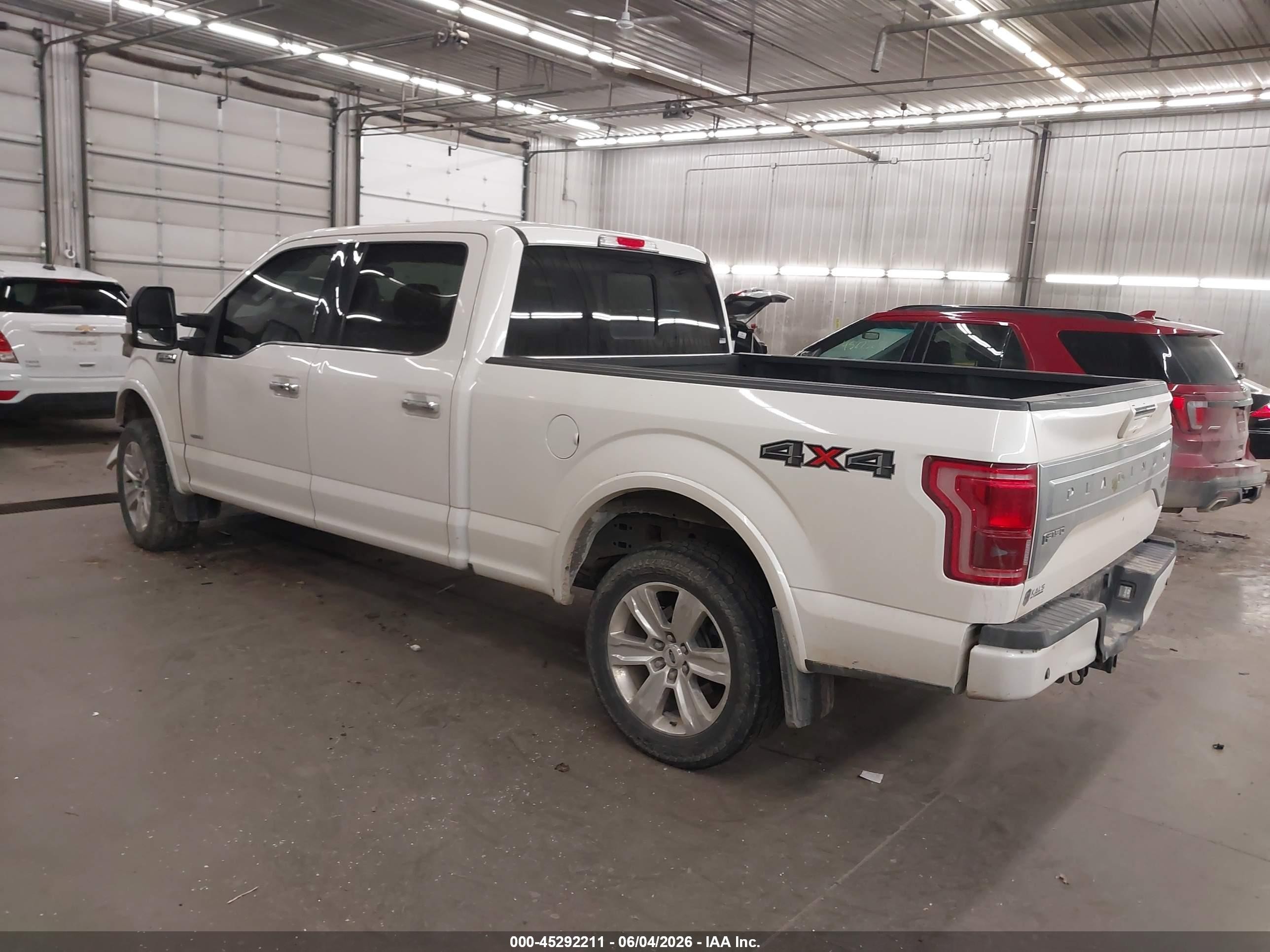 2015 Ford F-150 Platinum Белый vin: 1FTFW1EG0FFC53619