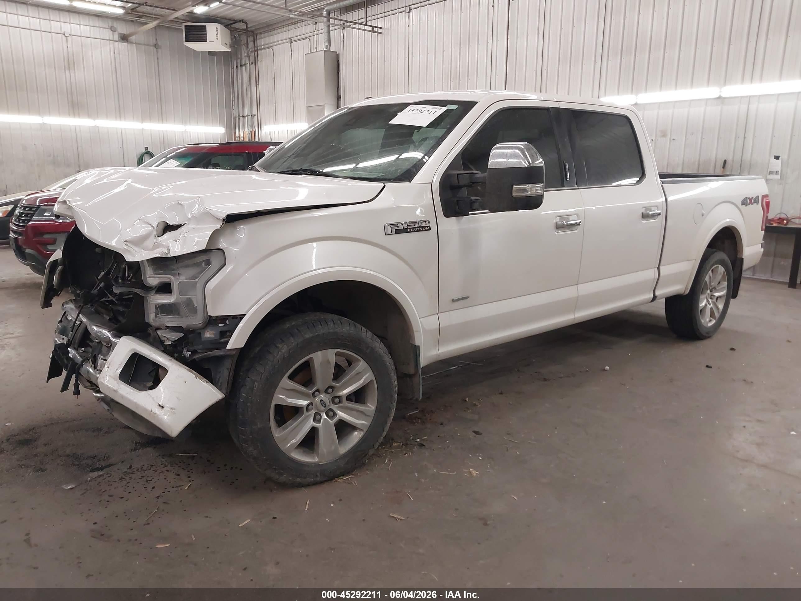 2015 Ford F-150 Platinum Белый vin: 1FTFW1EG0FFC53619