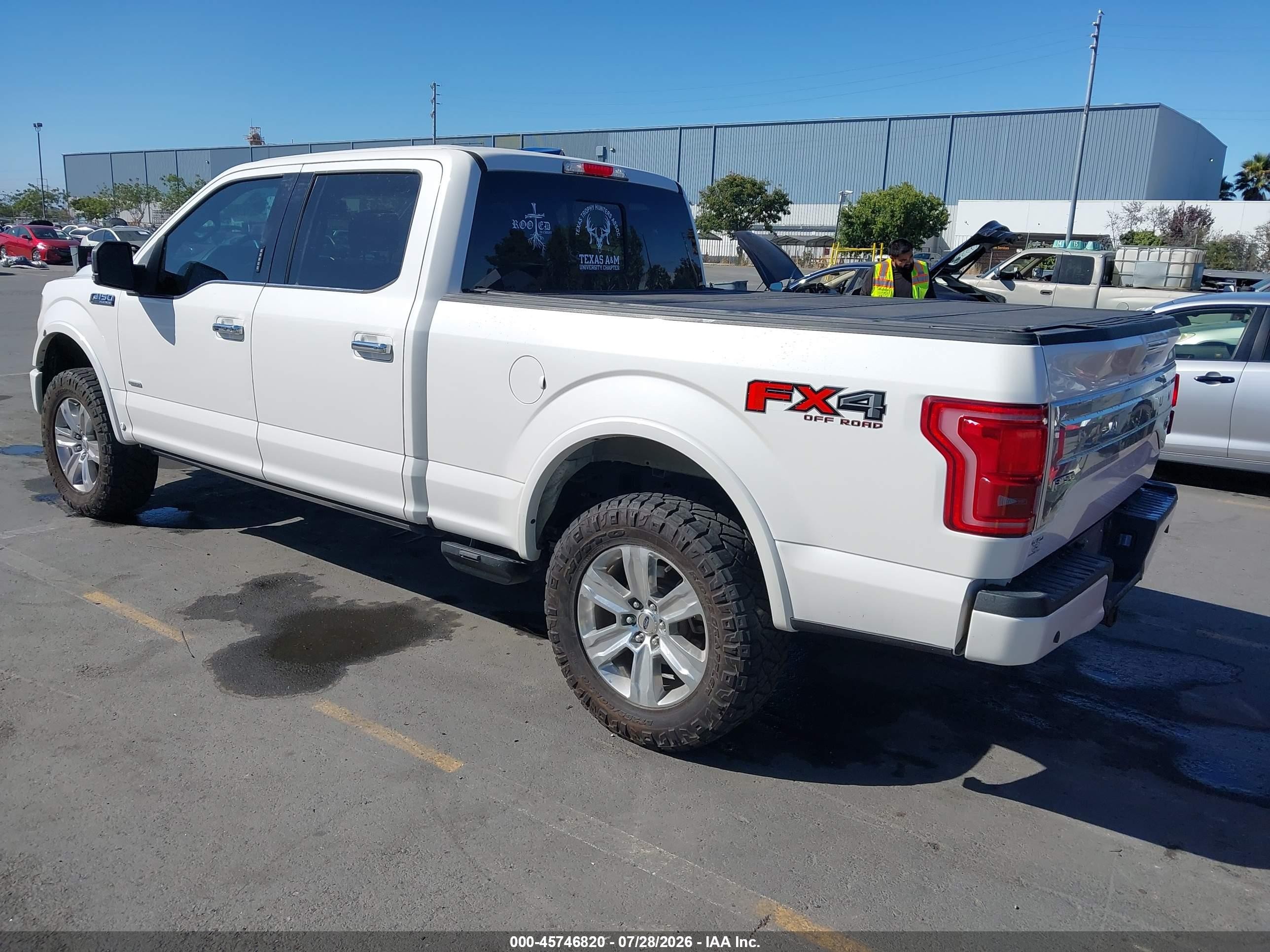 2015 Ford F-150 Platinum Белый vin: 1FTFW1EG0FFC76575