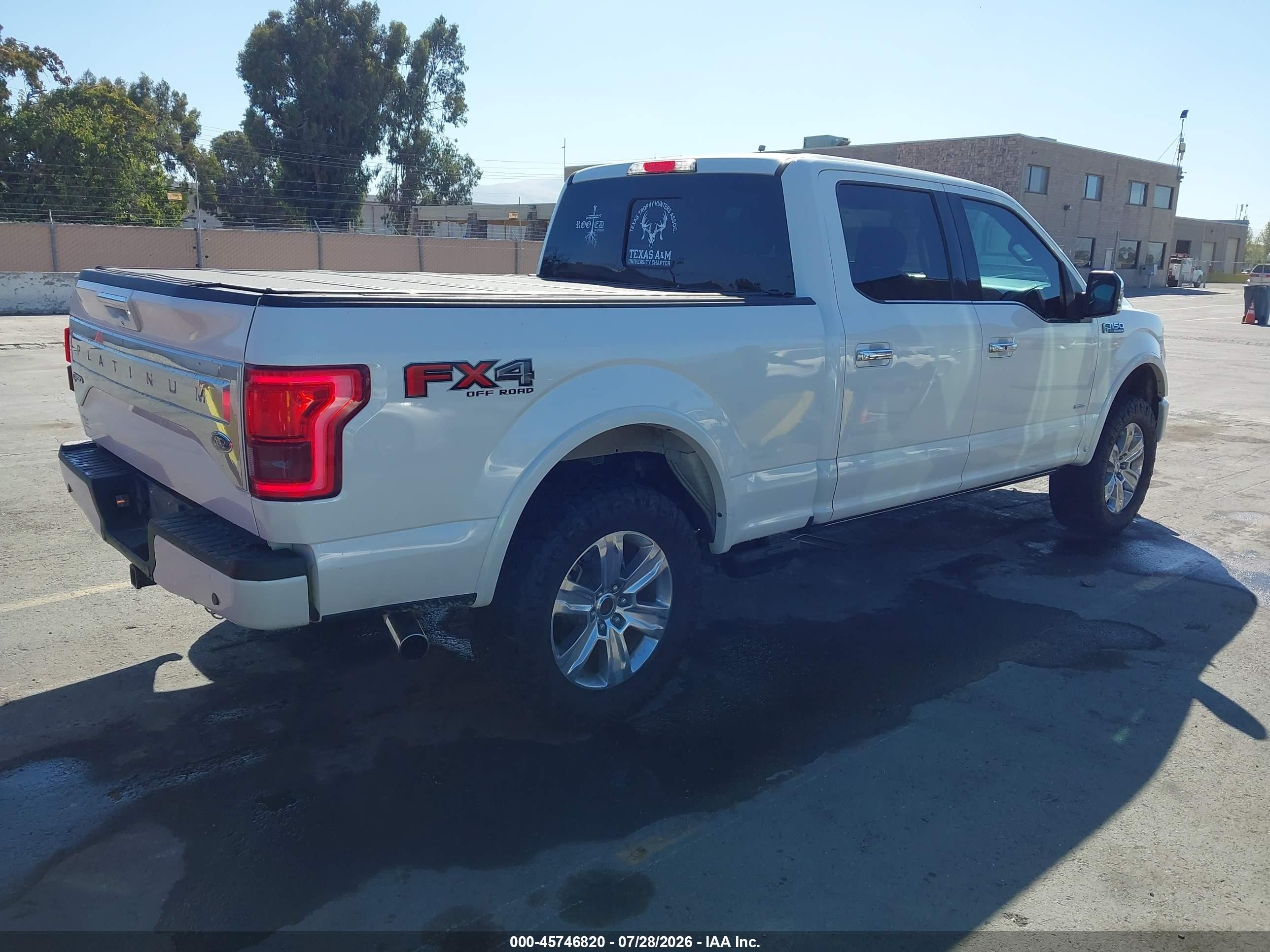 2015 Ford F-150 Platinum Белый vin: 1FTFW1EG0FFC76575