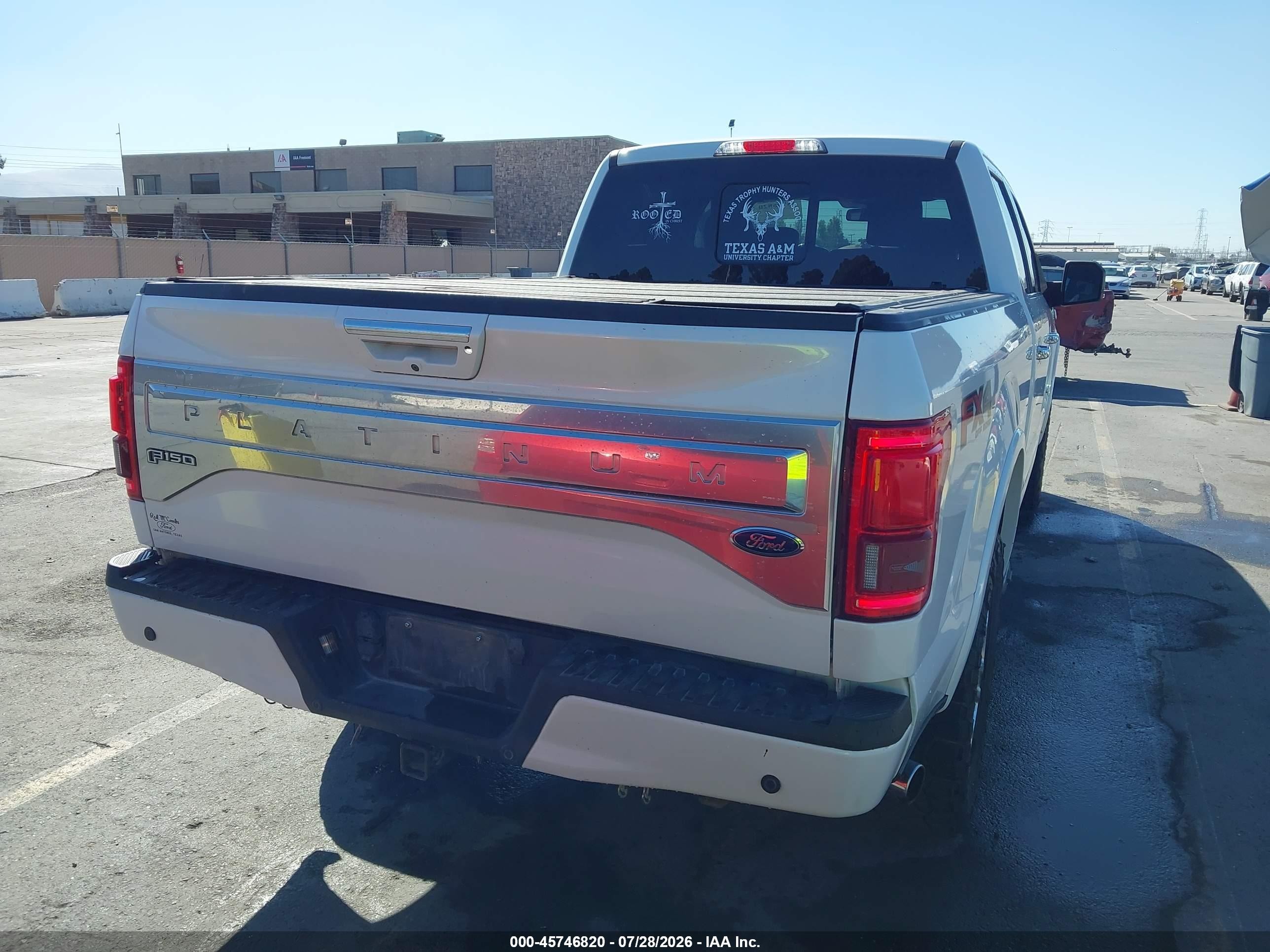 2015 Ford F-150 Platinum Белый vin: 1FTFW1EG0FFC76575