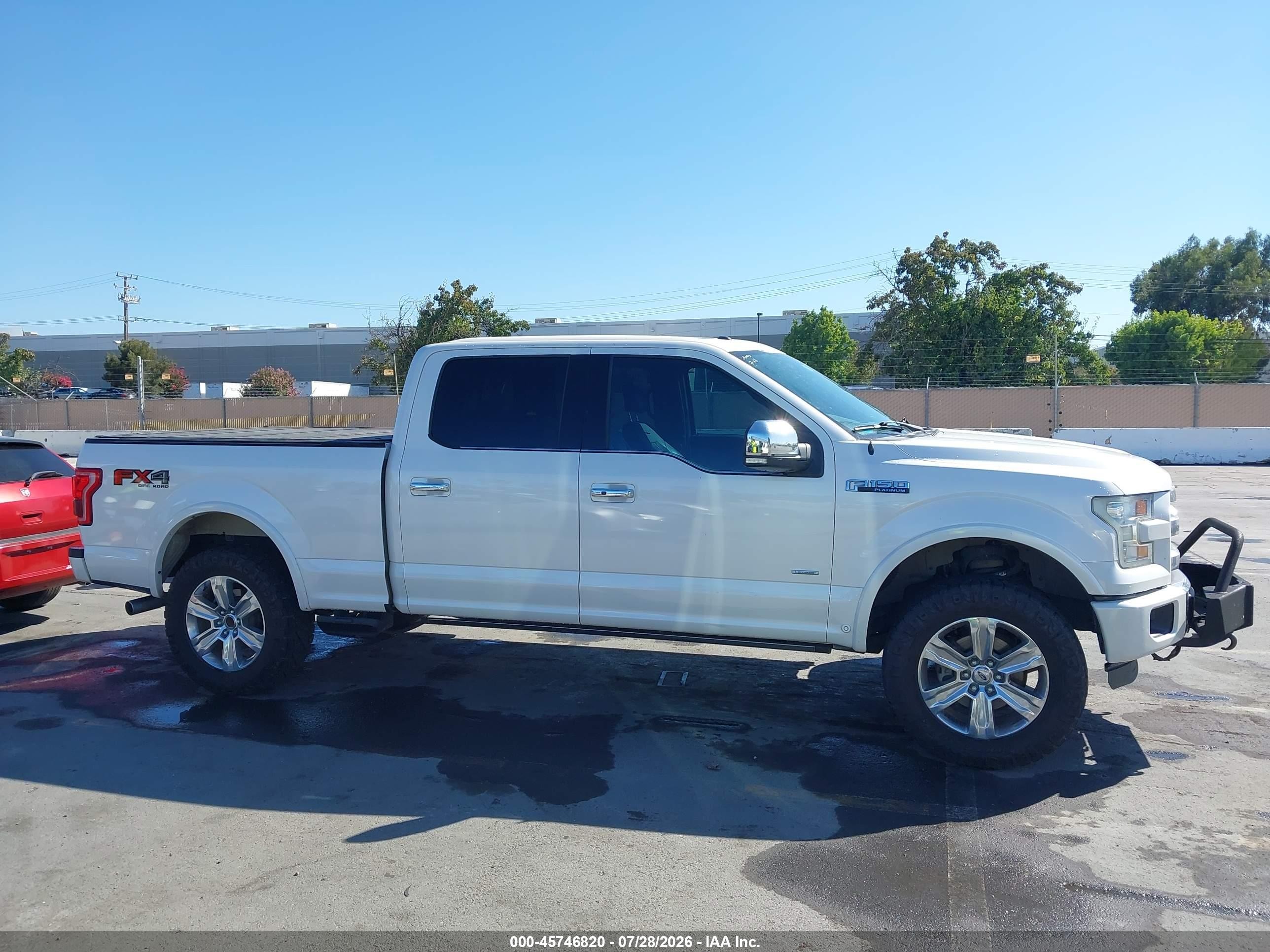 2015 Ford F-150 Platinum Белый vin: 1FTFW1EG0FFC76575