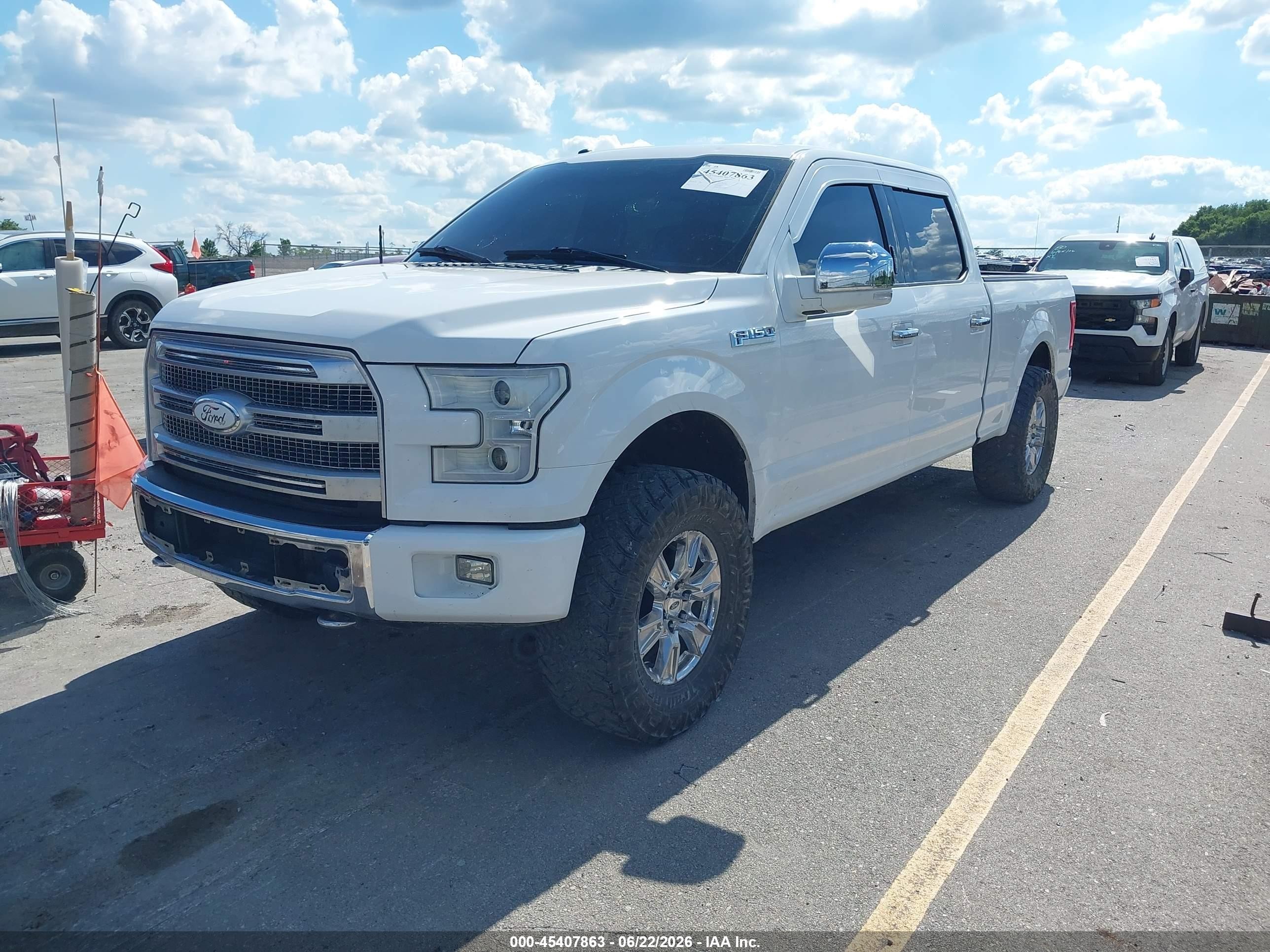 2015 Ford F-150 King Ranch/lariat/platinum/xl/xlt White vin: 1FTFW1EG1FFC94339