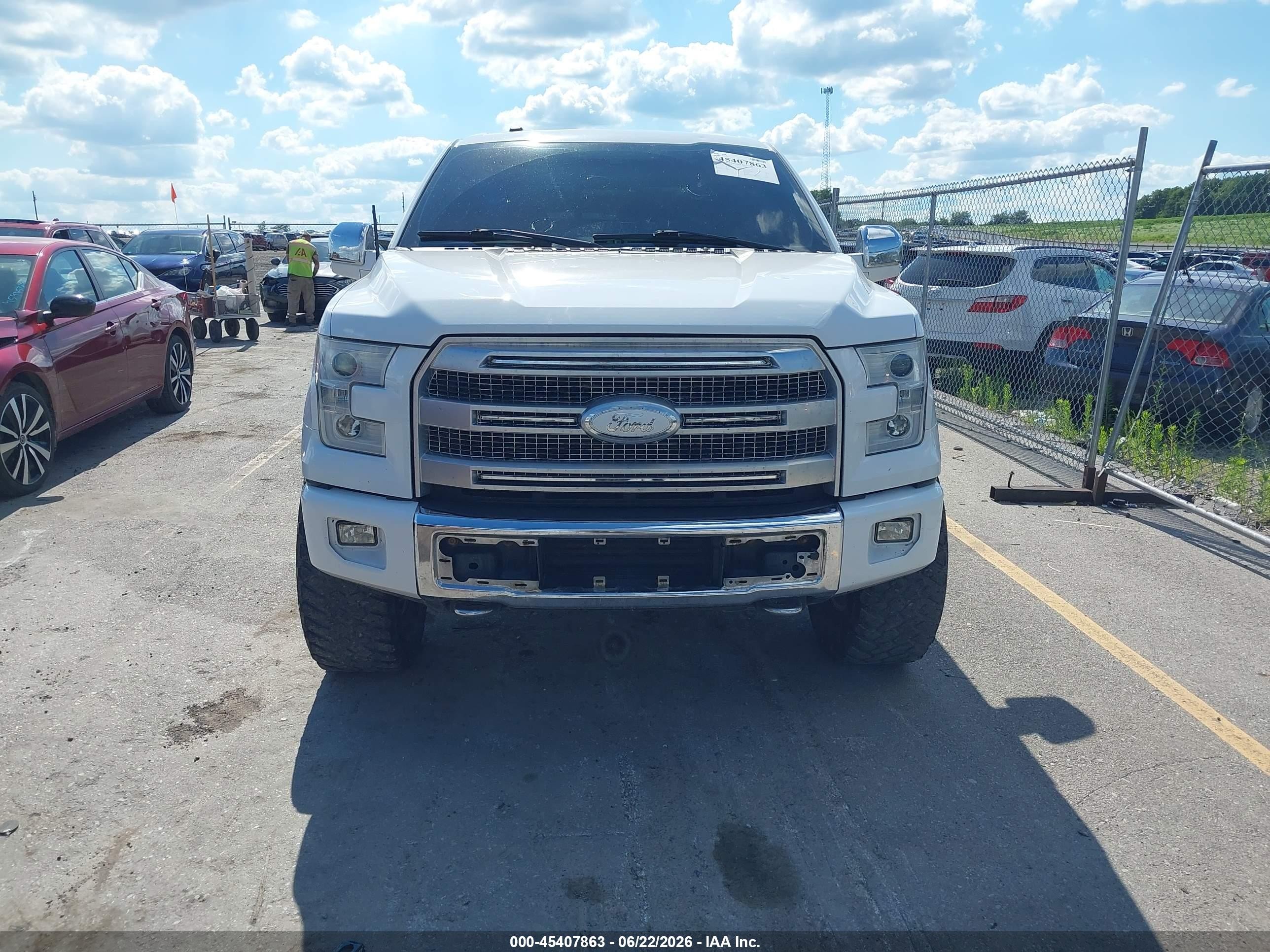 2015 Ford F-150 King Ranch/lariat/platinum/xl/xlt White vin: 1FTFW1EG1FFC94339