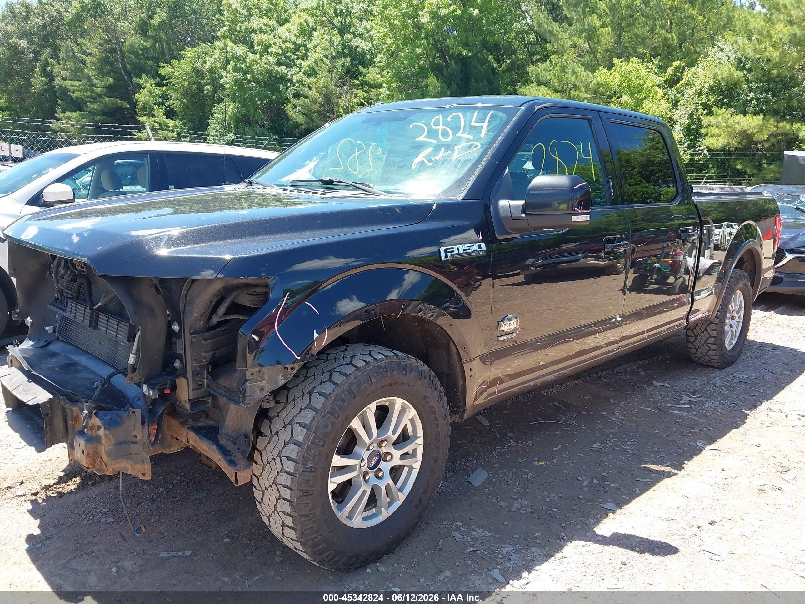 2015 Ford F-150 King Ranch Black vin: 1FTFW1EG2FFB97912
