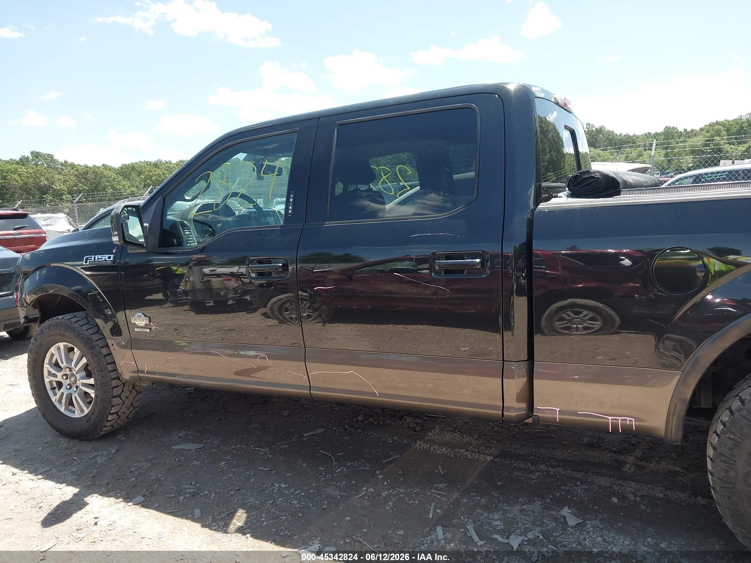 2015 Ford F-150 King Ranch Black vin: 1FTFW1EG2FFB97912