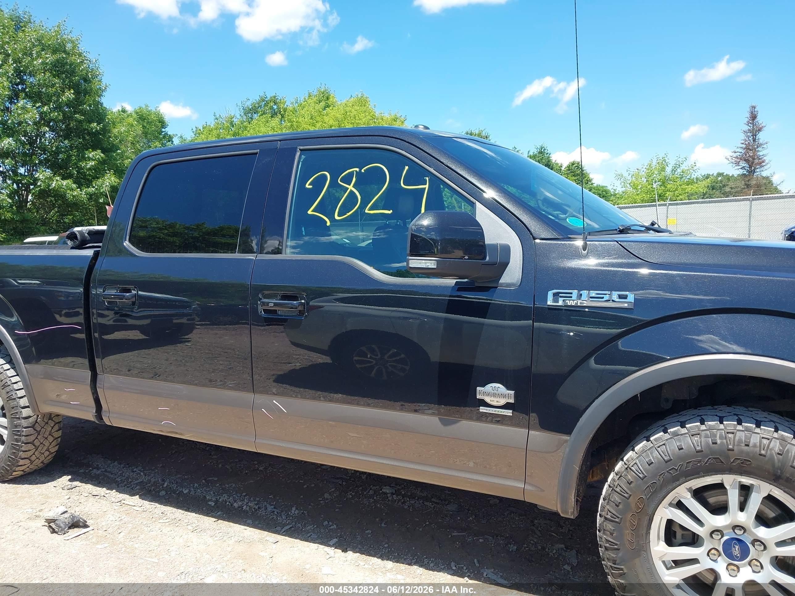 2015 Ford F-150 King Ranch Black vin: 1FTFW1EG2FFB97912