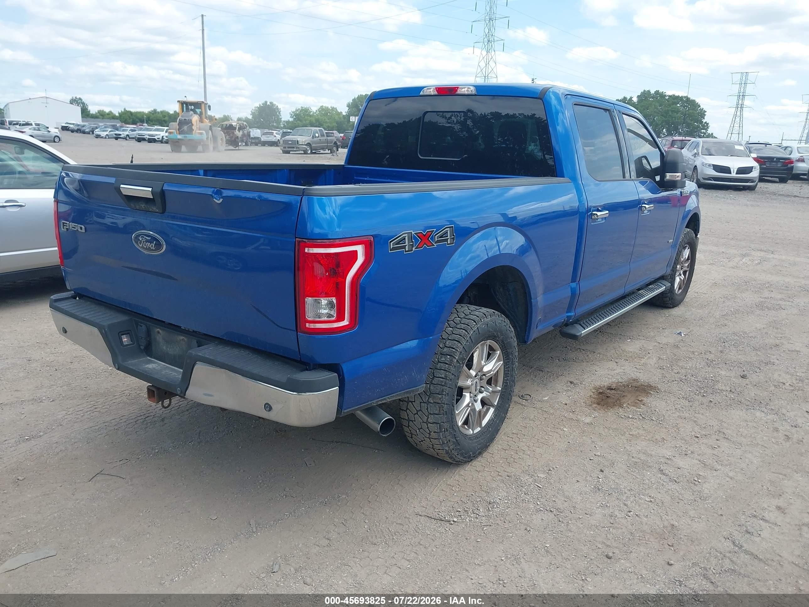 2015 Ford F-150 Xlt Синий vin: 1FTFW1EG2FFC50964