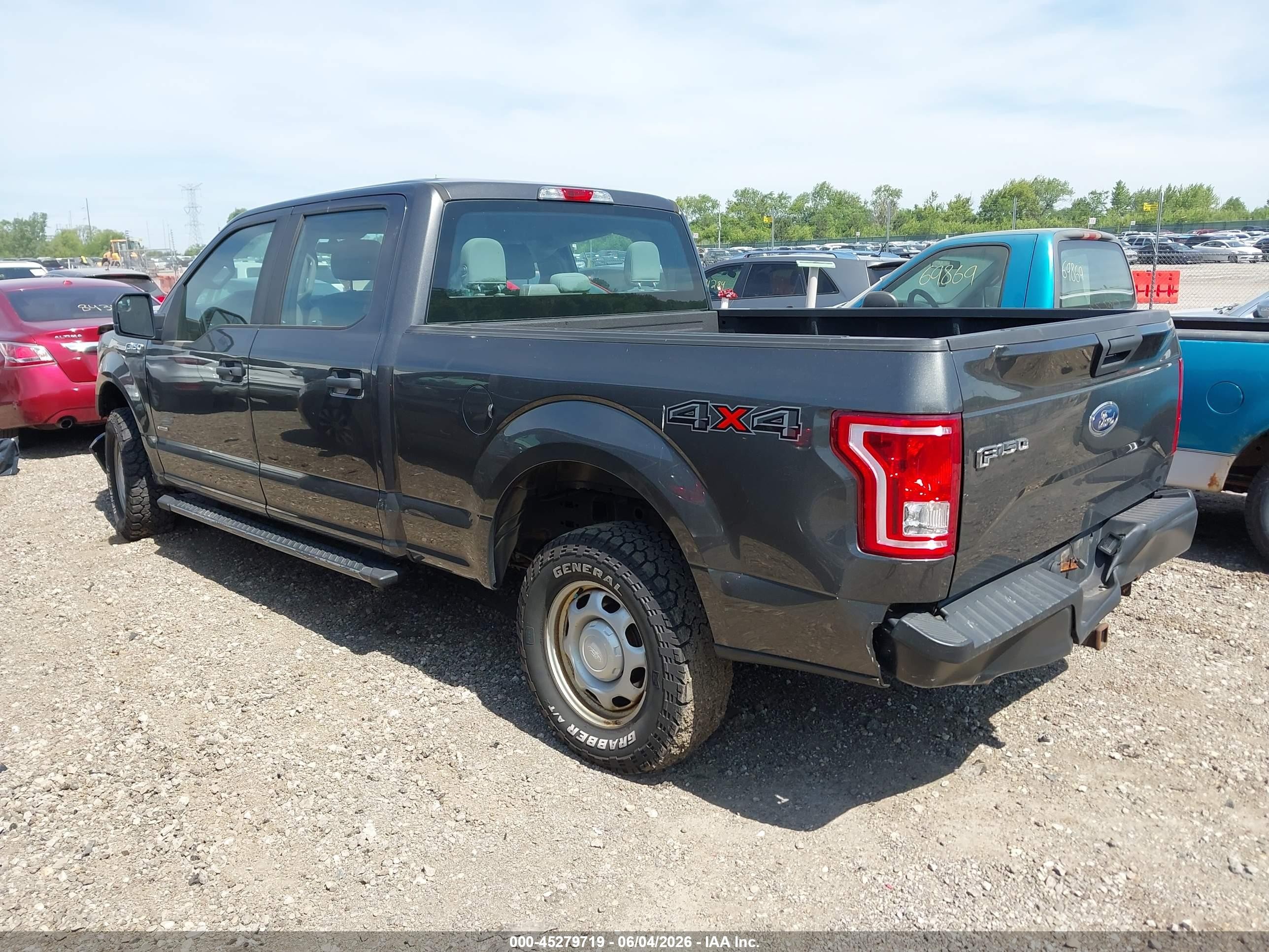 2015 Ford F-150 Xl Gray vin: 1FTFW1EG3FFD04613
