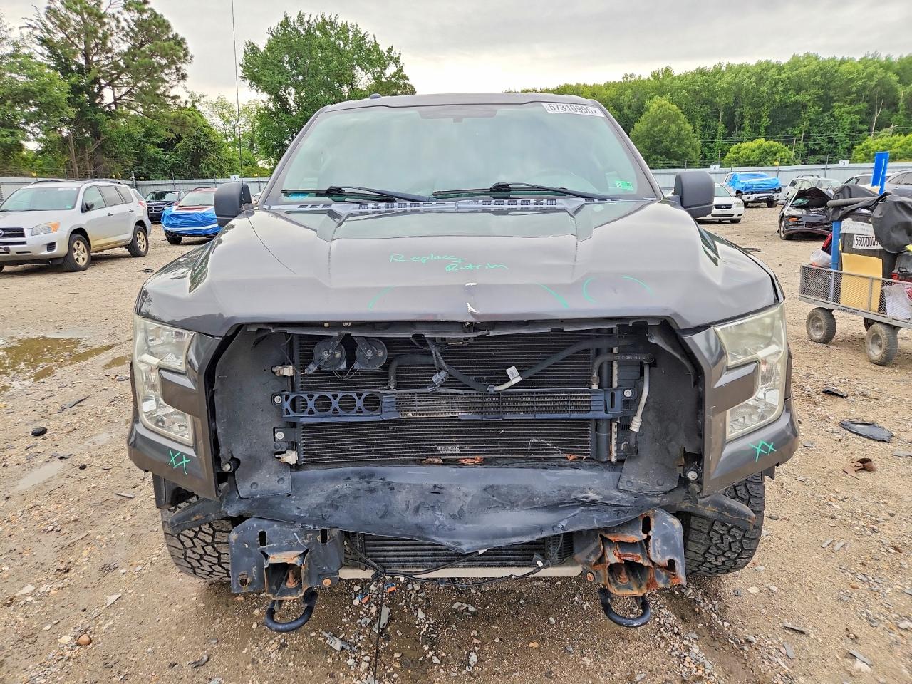 2015 Ford F150 Supercrew Серый vin: 1FTFW1EG4FFA85452