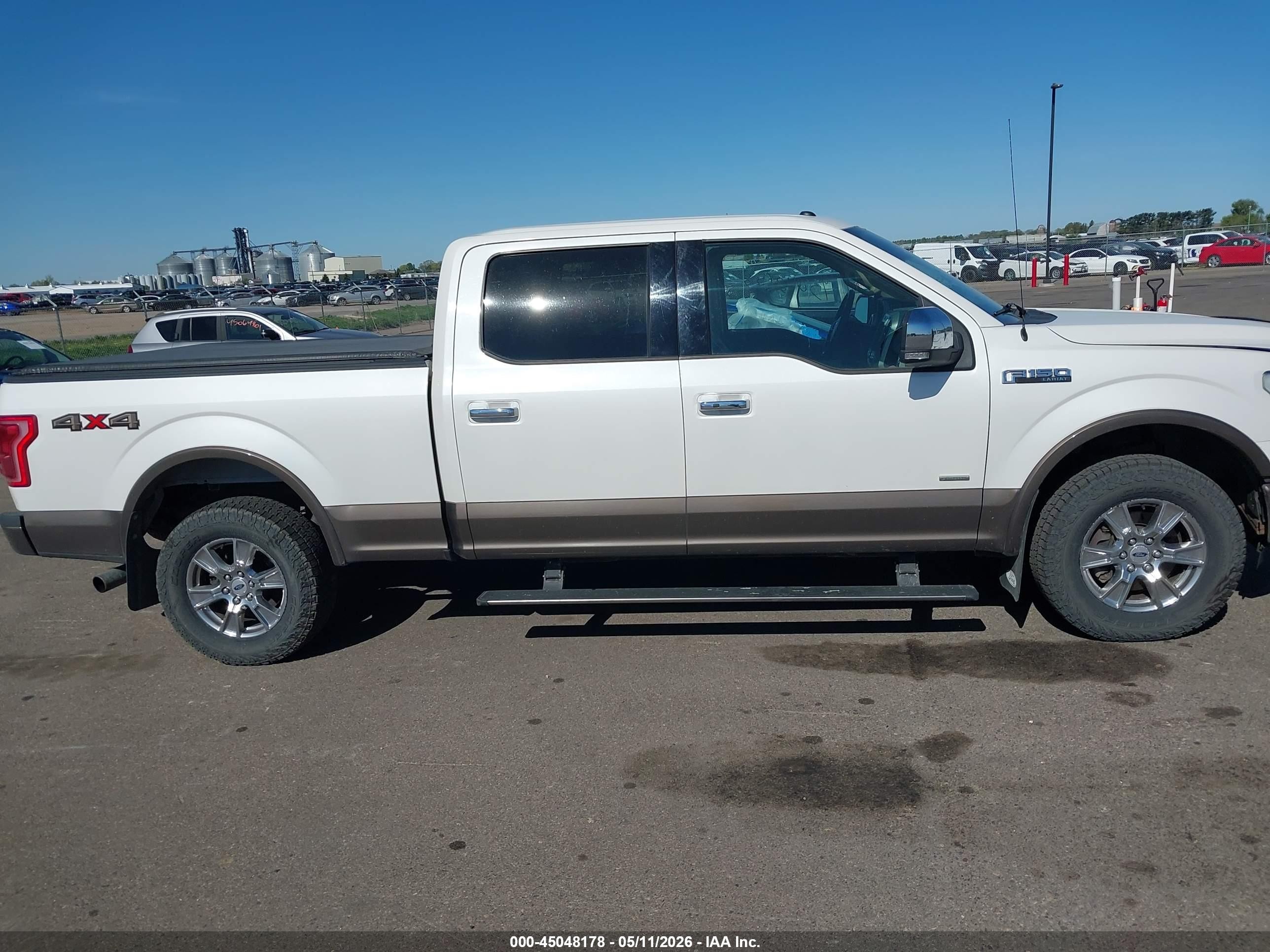 2015 Ford F-150 Lariat White vin: 1FTFW1EG4FFA88559