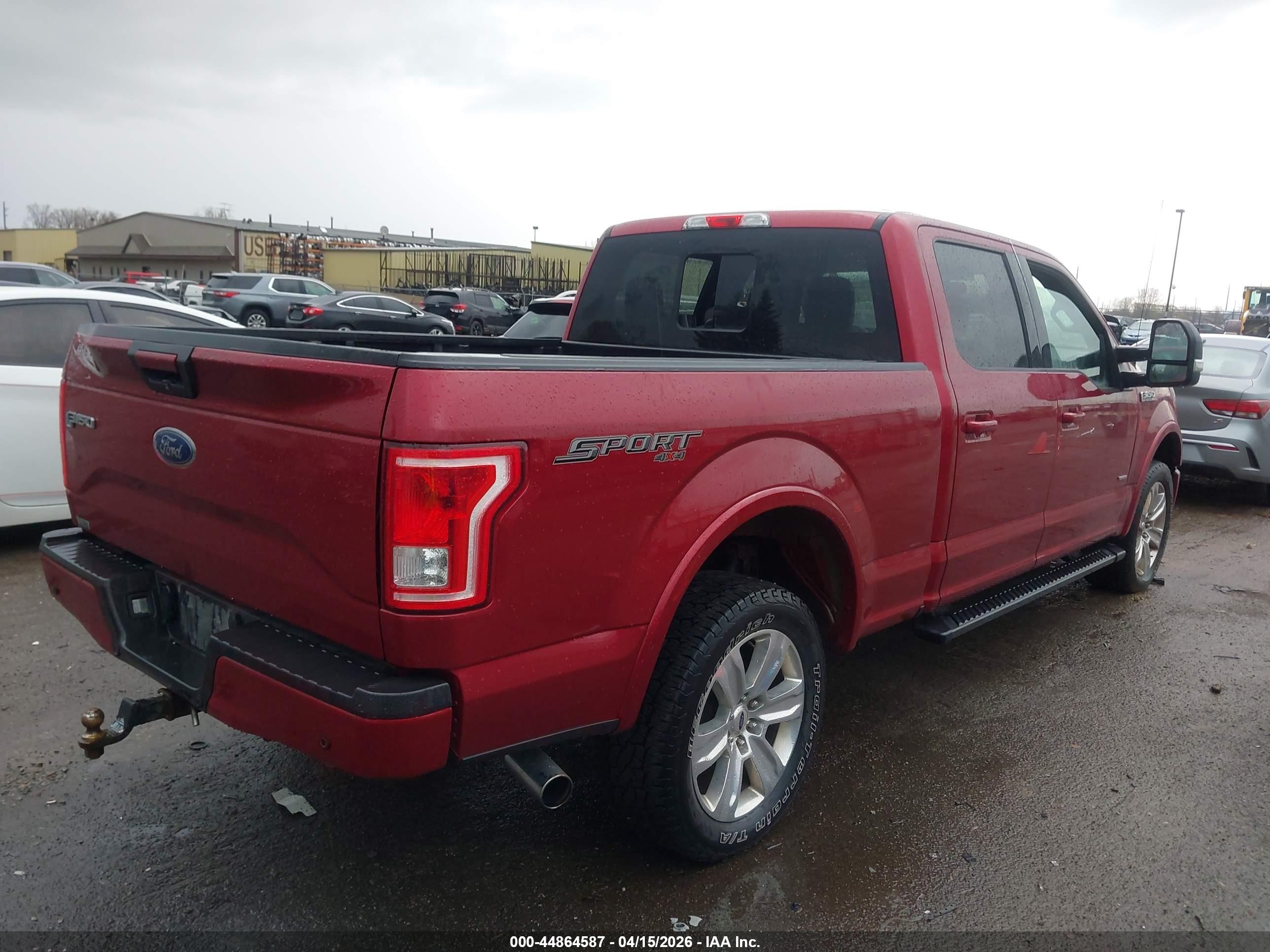 2015 Ford F-150 Xlt Red vin: 1FTFW1EG5FFA98601