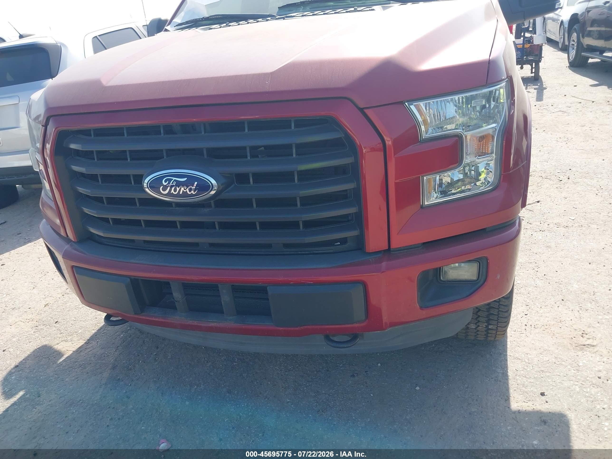 2015 Ford F-150 Xlt Burgundy vin: 1FTFW1EG6FFB54528