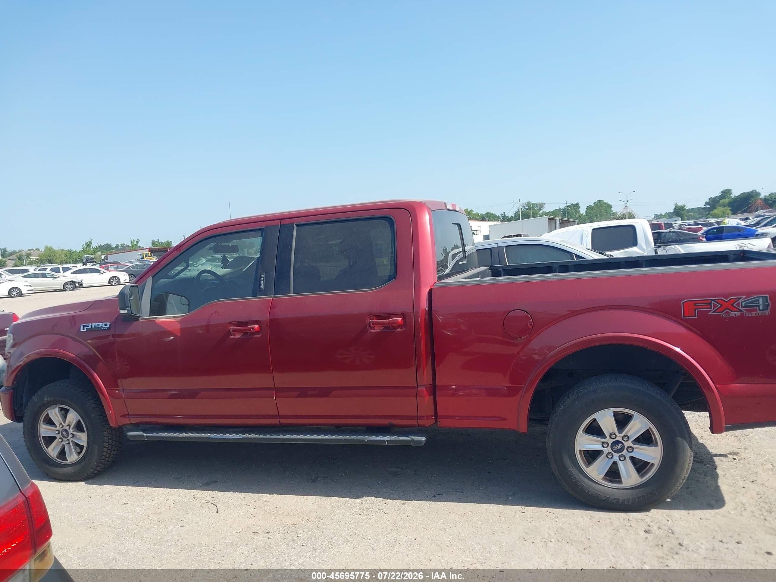 2015 Ford F-150 Xlt Burgundy vin: 1FTFW1EG6FFB54528