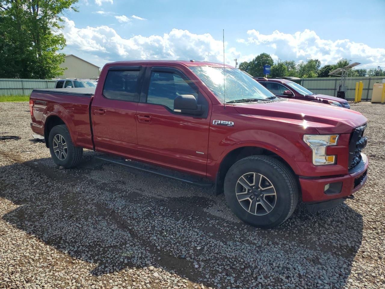 2015 Ford F150 Supercrew Red vin: 1FTFW1EG6FFC96524