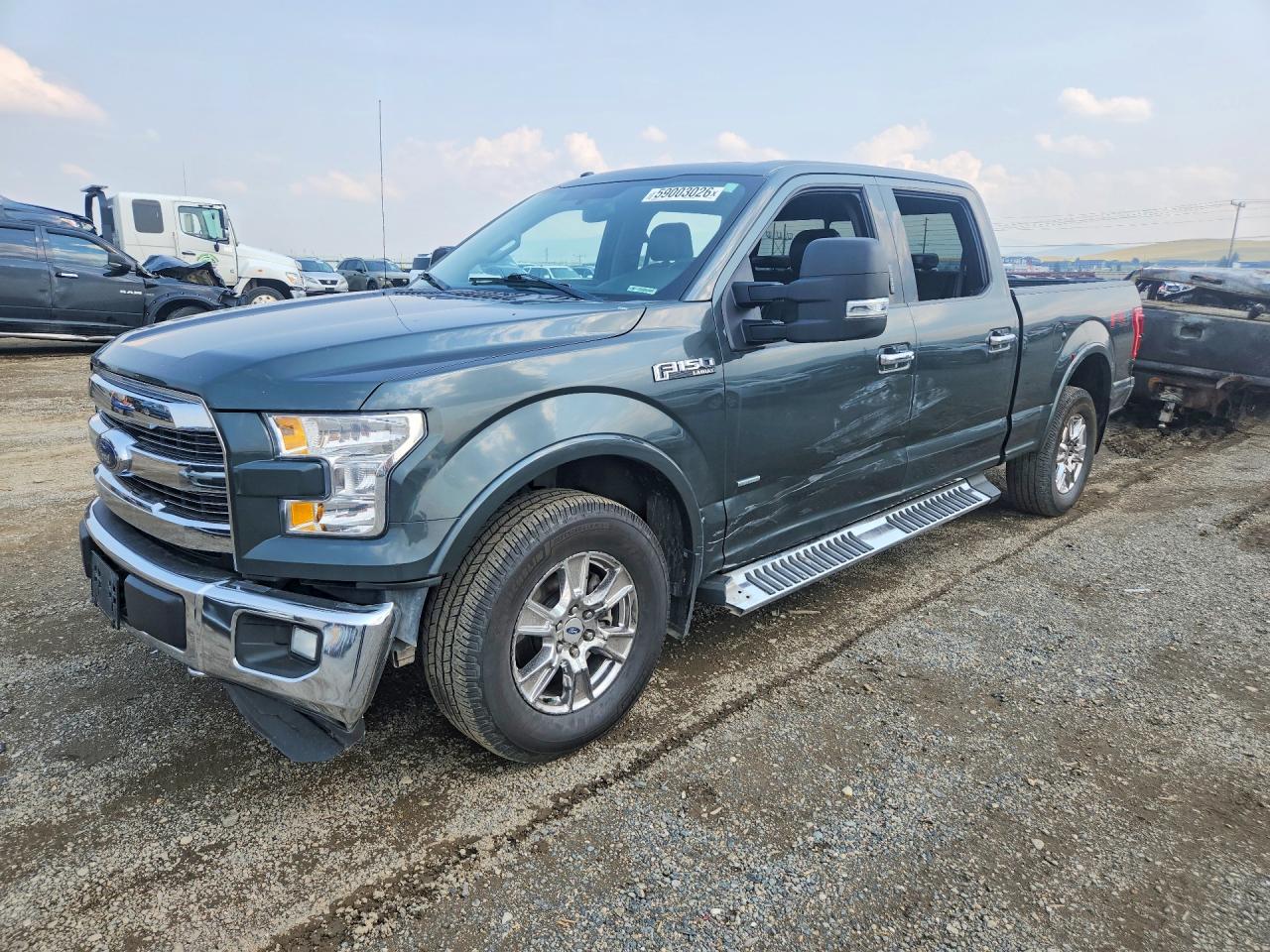 2015 Ford F150 Supercrew Gray vin: 1FTFW1EG6FKF07373