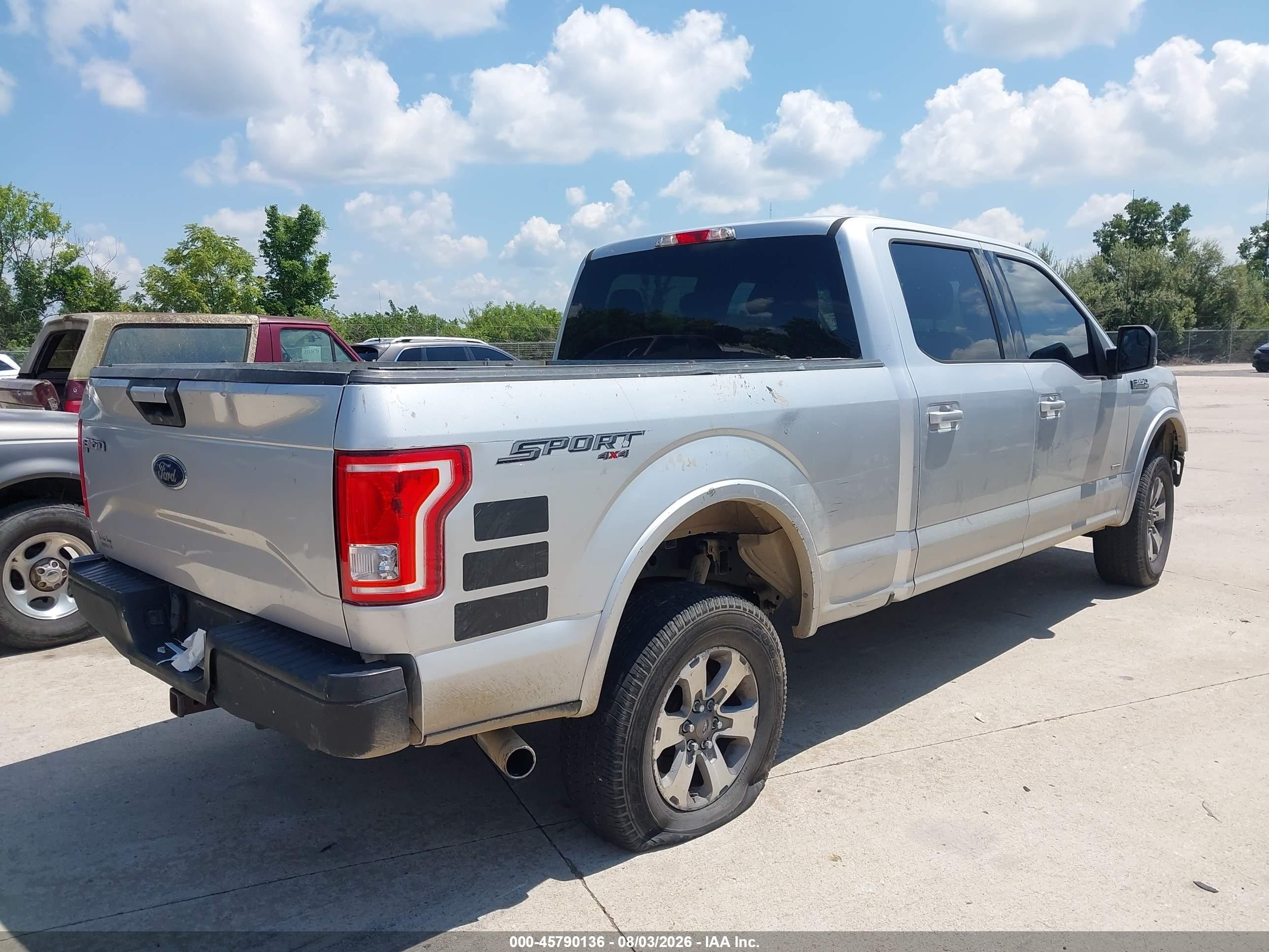 2015 Ford F-150 Xlt Silver vin: 1FTFW1EG6FKF09771