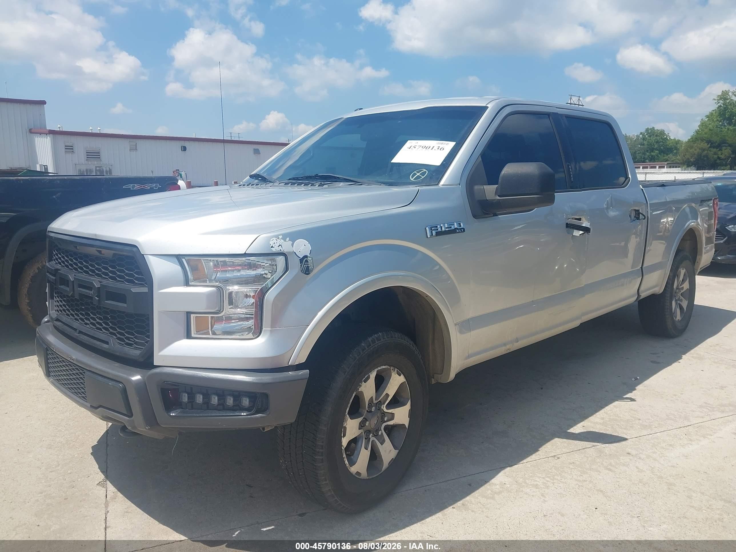 2015 Ford F-150 Xlt Silver vin: 1FTFW1EG6FKF09771