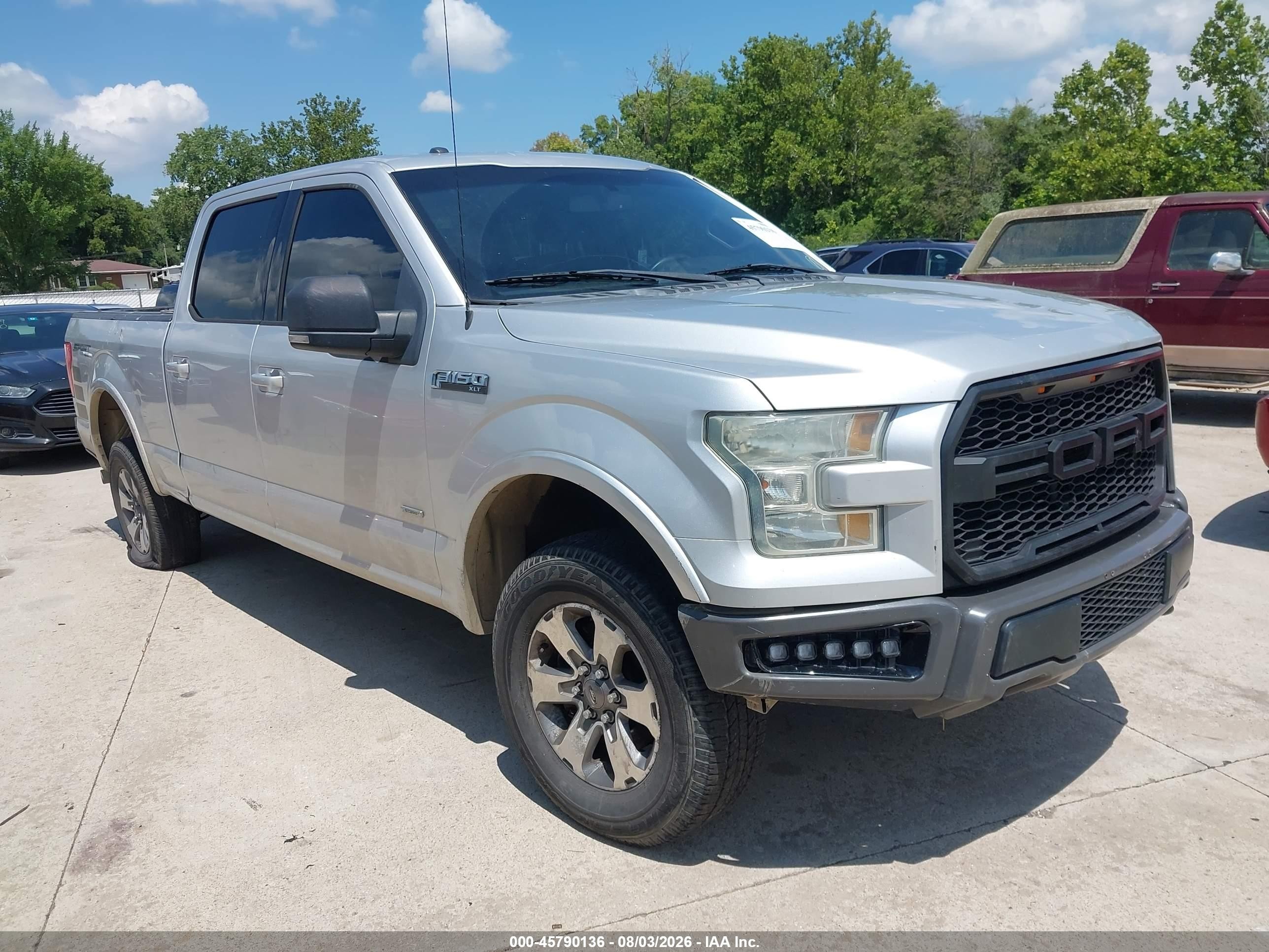 2015 Ford F-150 Xlt Silver vin: 1FTFW1EG6FKF09771