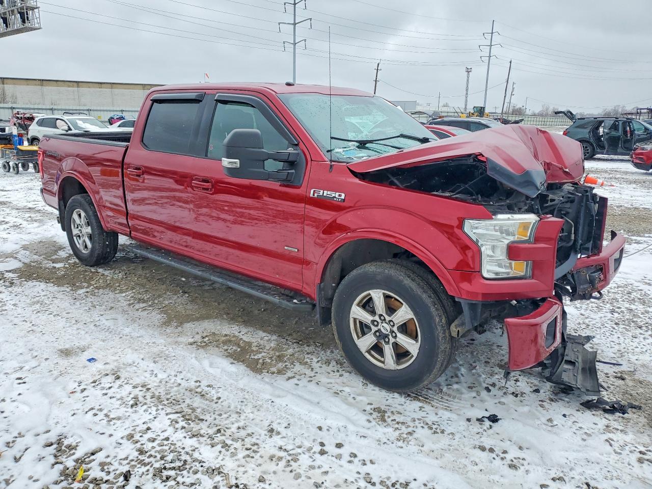 2016 Ford F150 Supercrew Красный vin: 1FTFW1EG6GFD57159