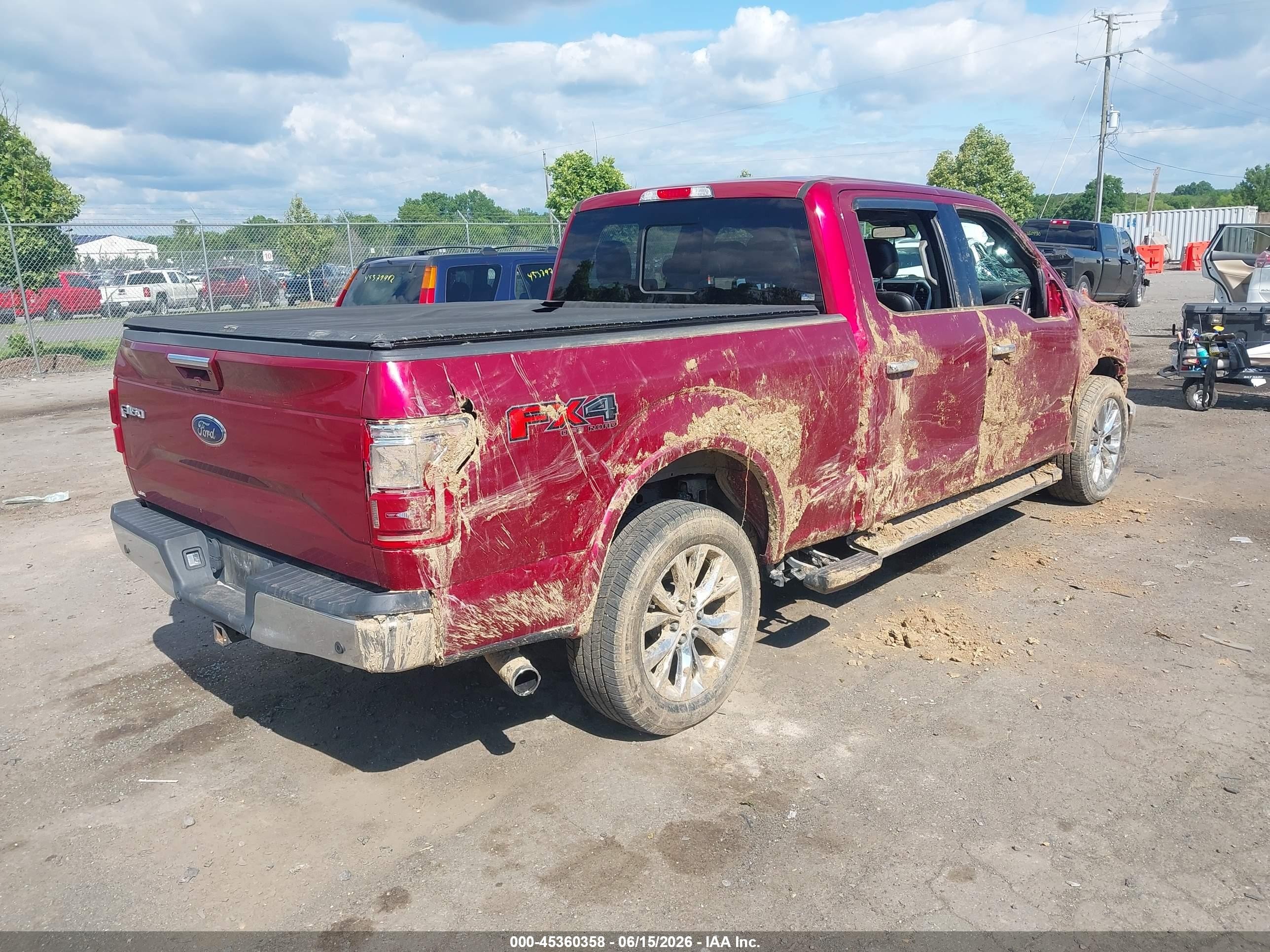 2015 Ford F-150 Lariat Red vin: 1FTFW1EG7FFB94326