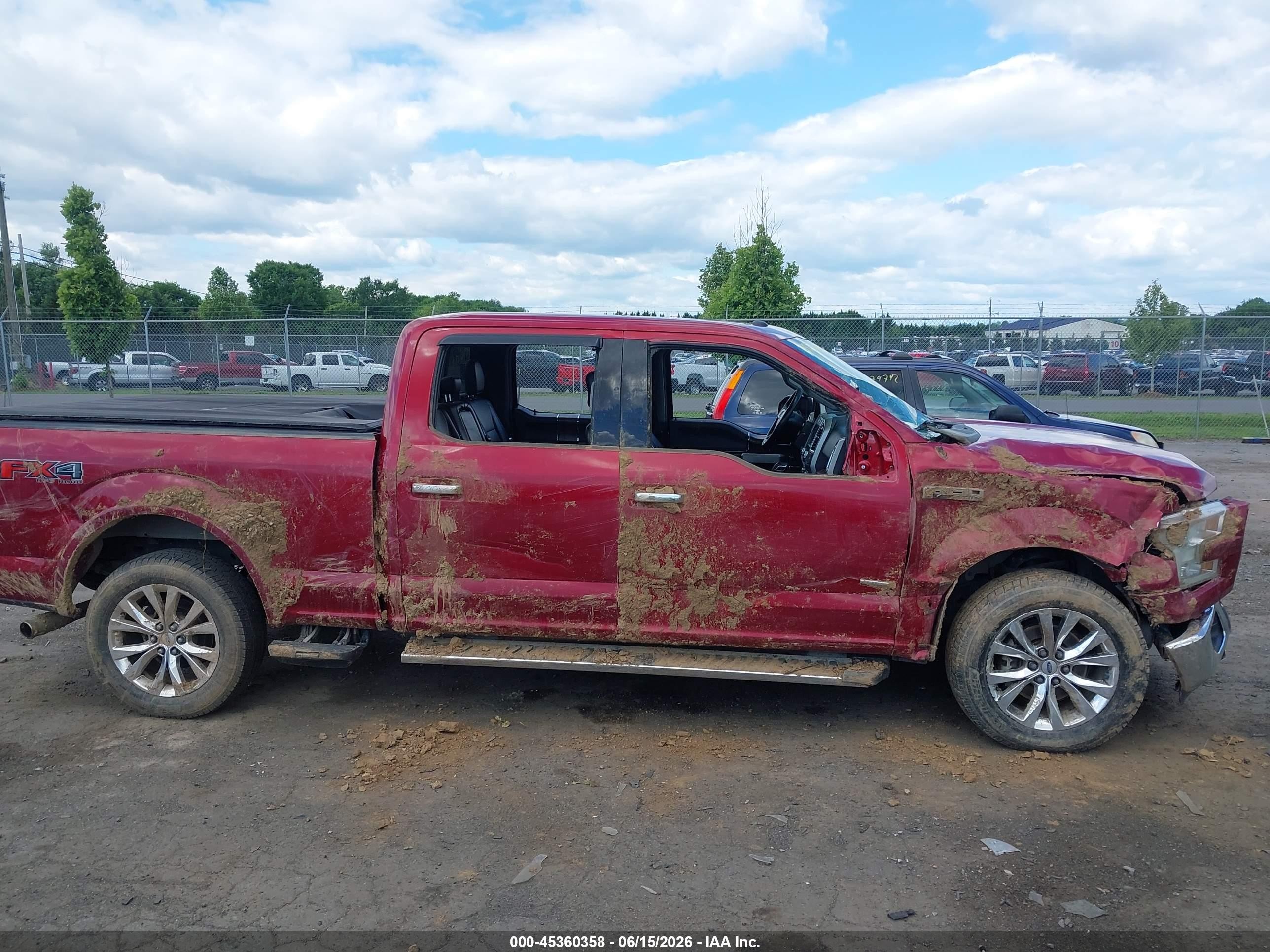 2015 Ford F-150 Lariat Red vin: 1FTFW1EG7FFB94326