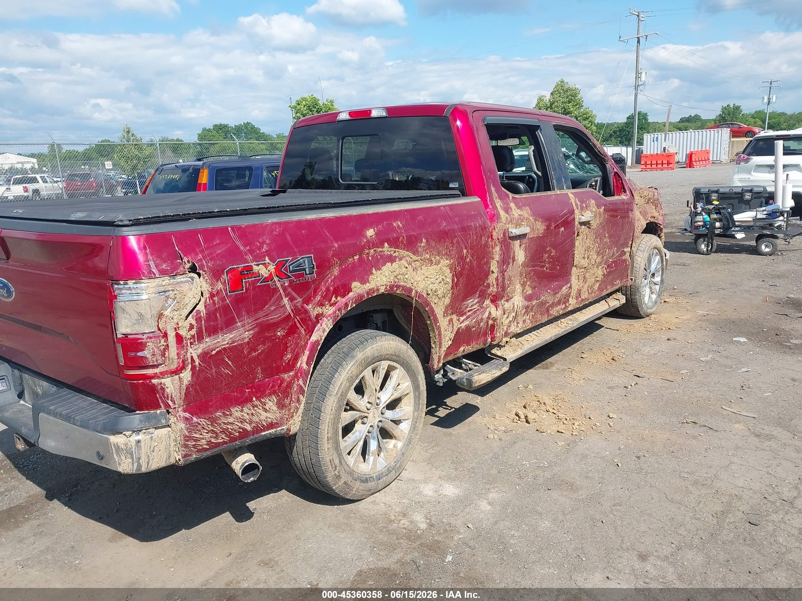 2015 Ford F-150 Lariat Red vin: 1FTFW1EG7FFB94326