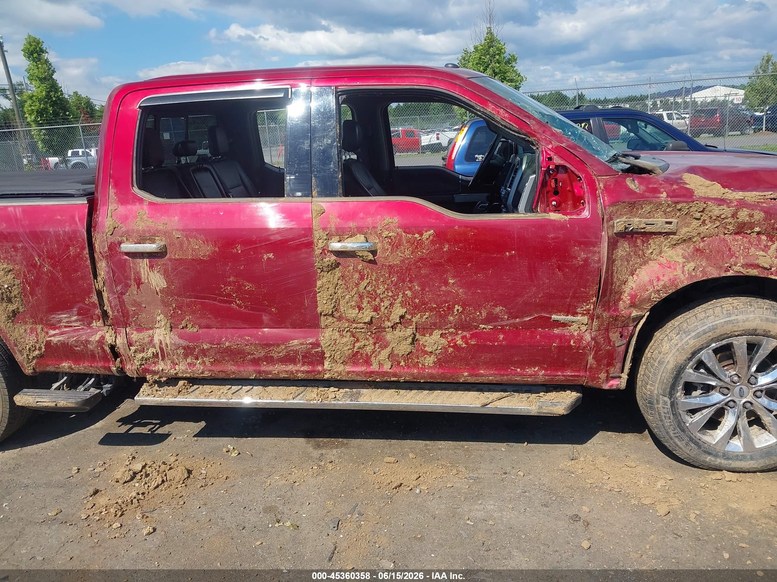 2015 Ford F-150 Lariat Red vin: 1FTFW1EG7FFB94326