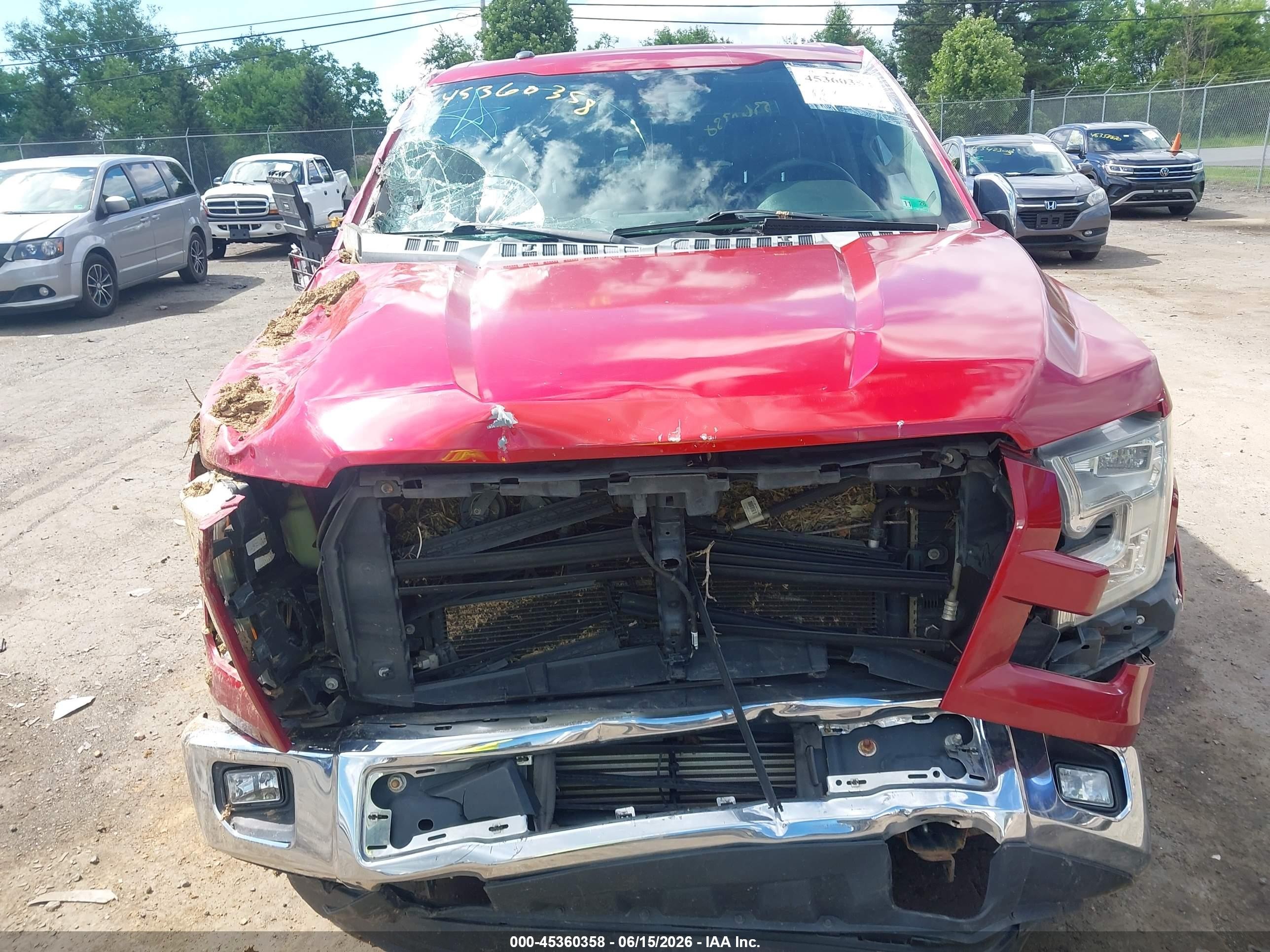 2015 Ford F-150 Lariat Red vin: 1FTFW1EG7FFB94326